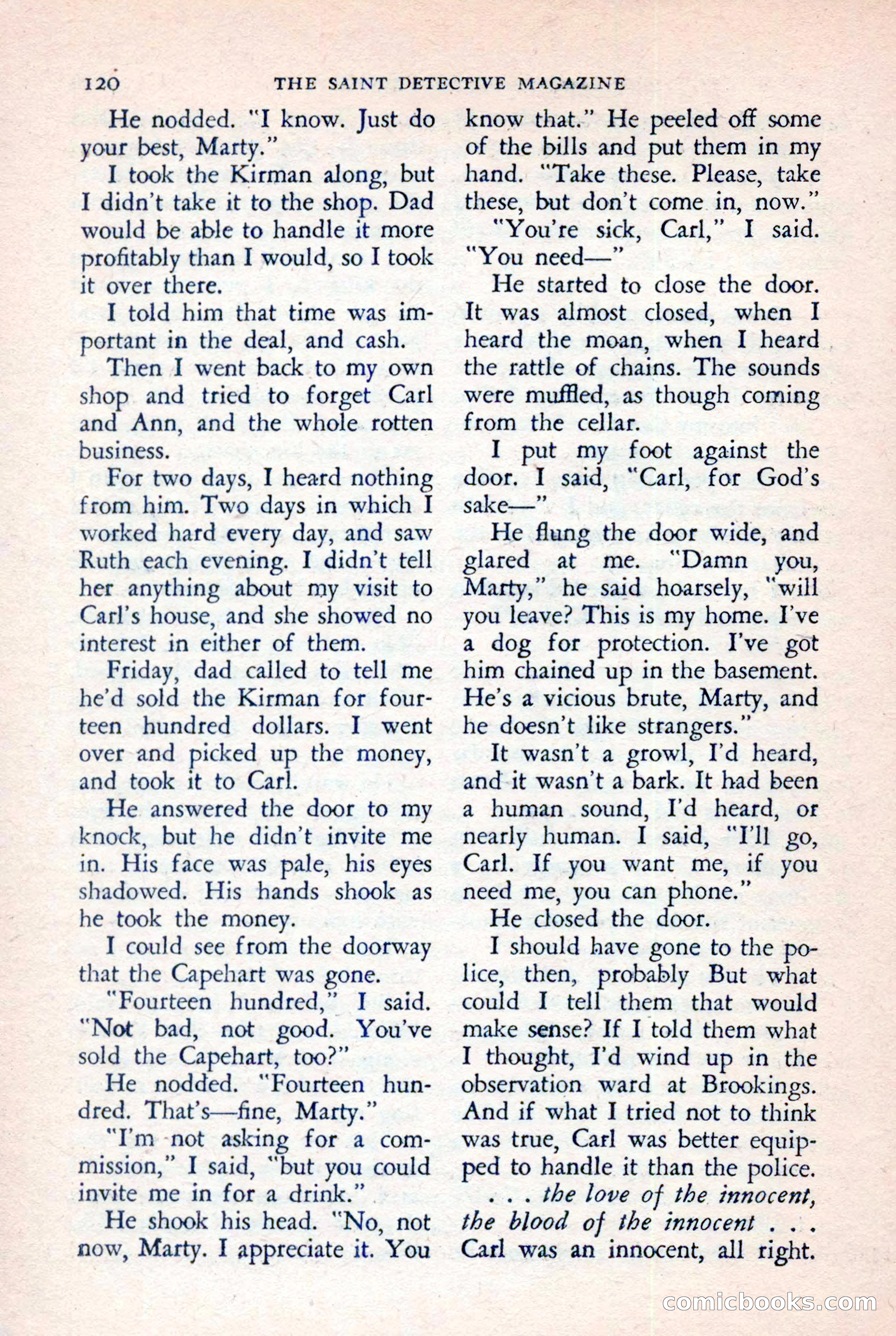 The Saint Detective Magazine, July 1957 — page 122 of 132