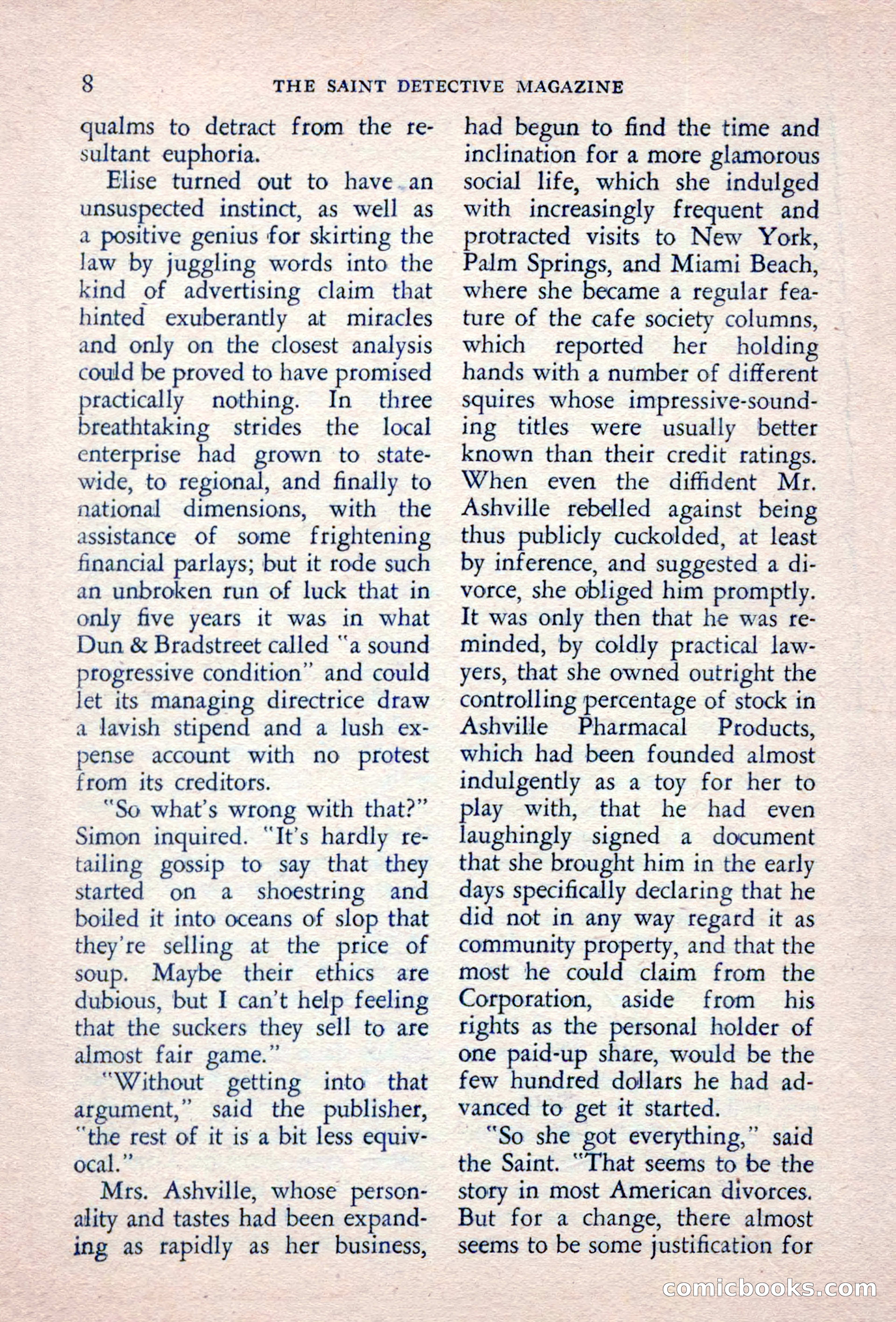 The Saint Detective Magazine, September 1957 — page 10 of 132