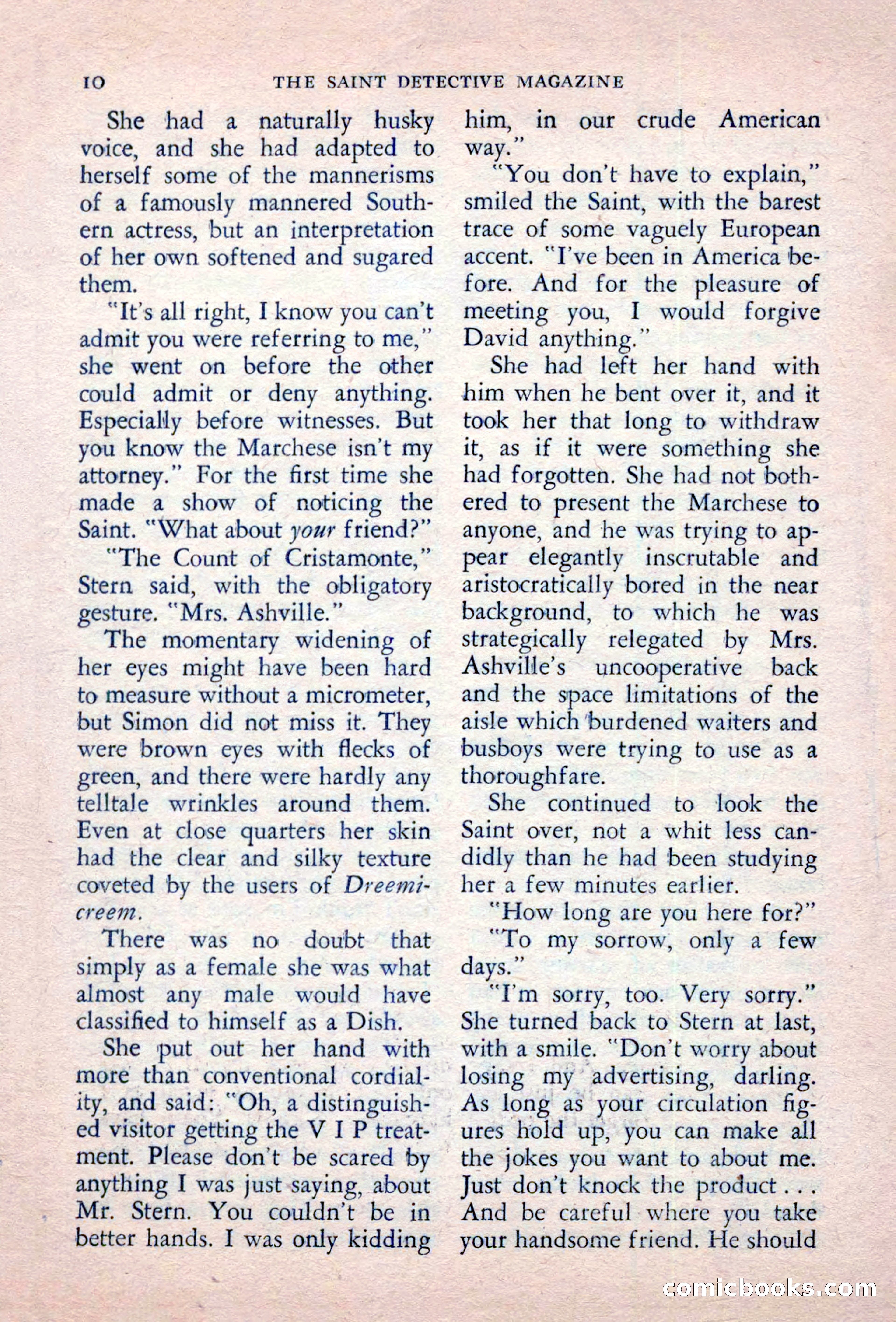 The Saint Detective Magazine, September 1957 — page 12 of 132