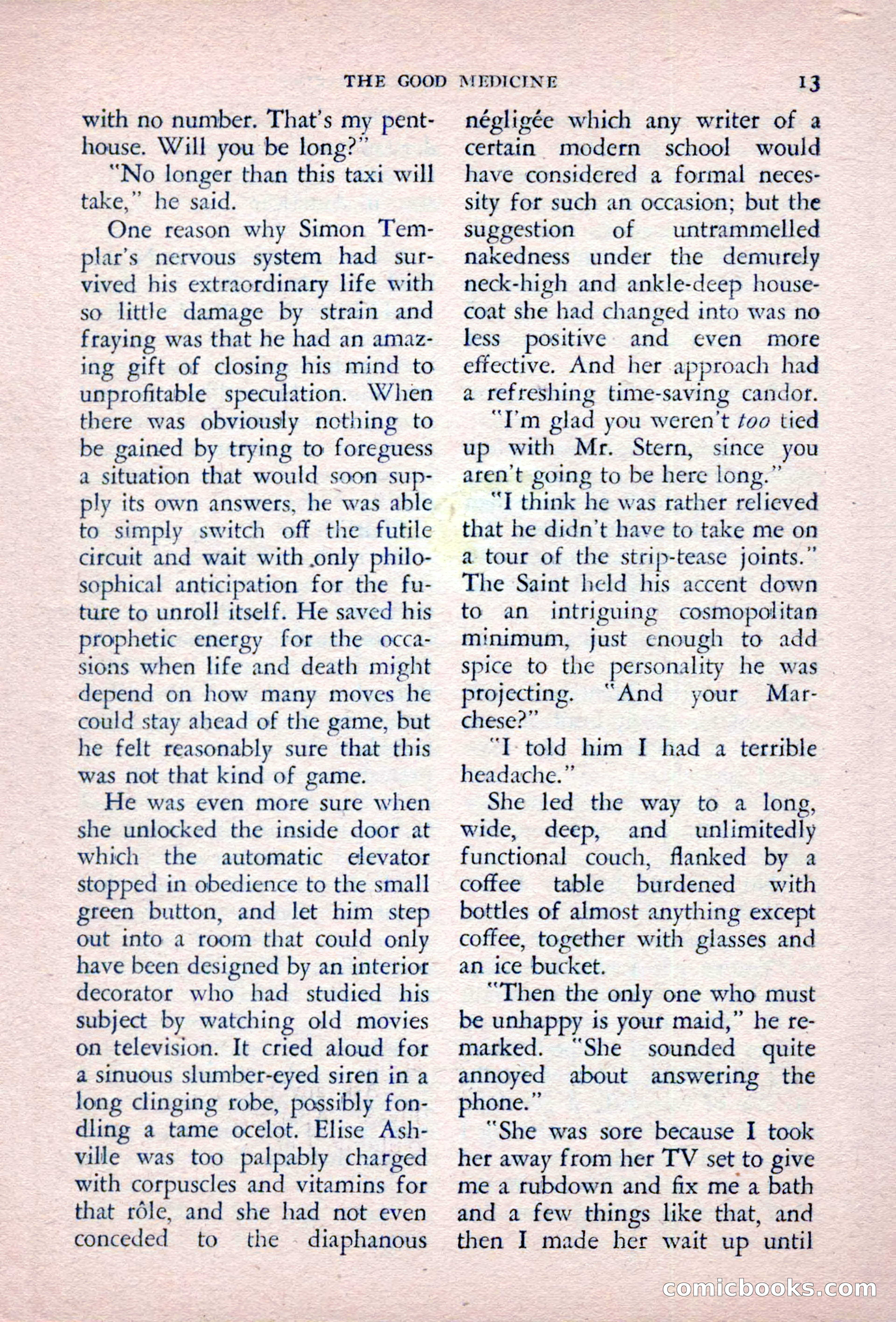 The Saint Detective Magazine, September 1957 — page 15 of 132