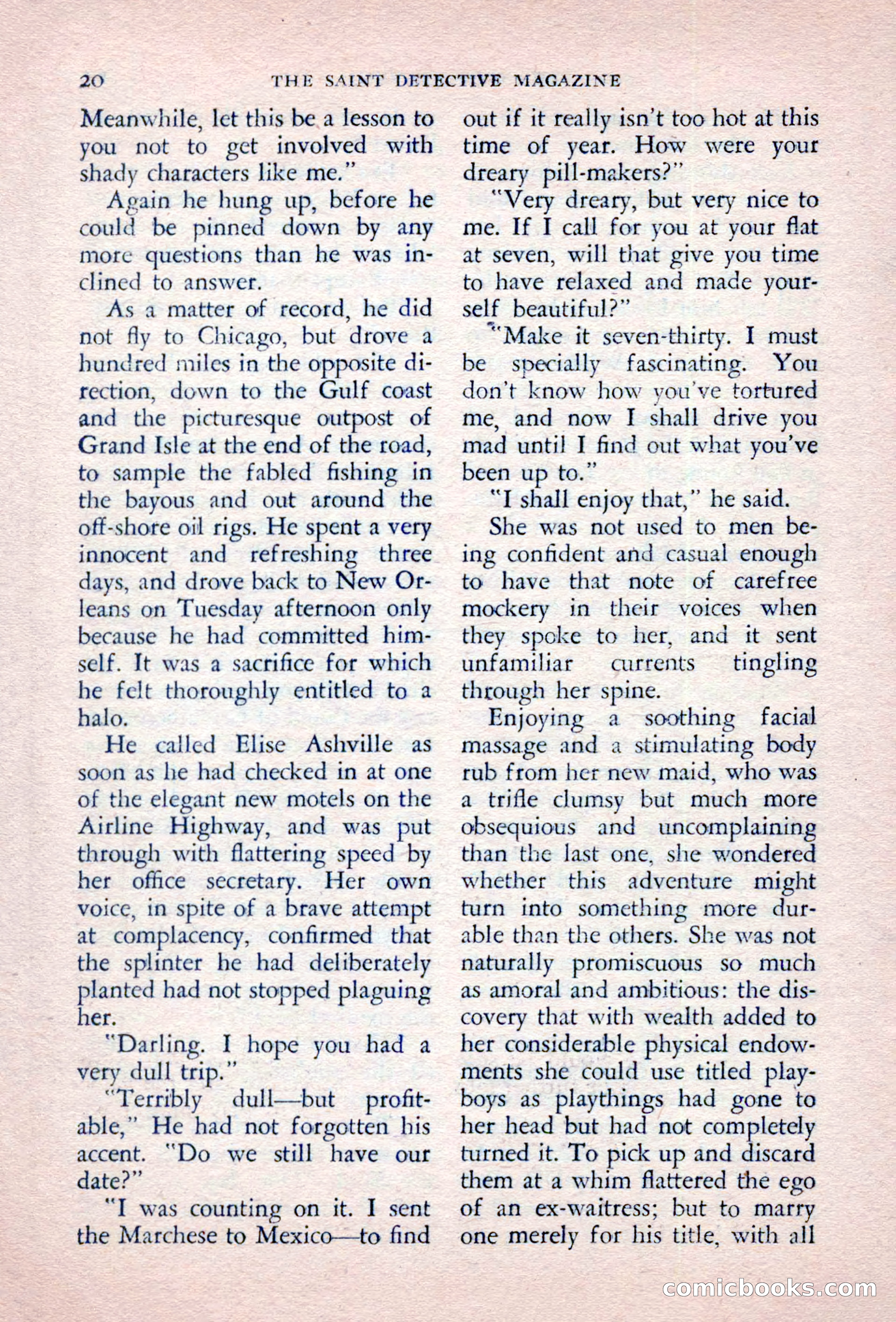 The Saint Detective Magazine, September 1957 — page 22 of 132