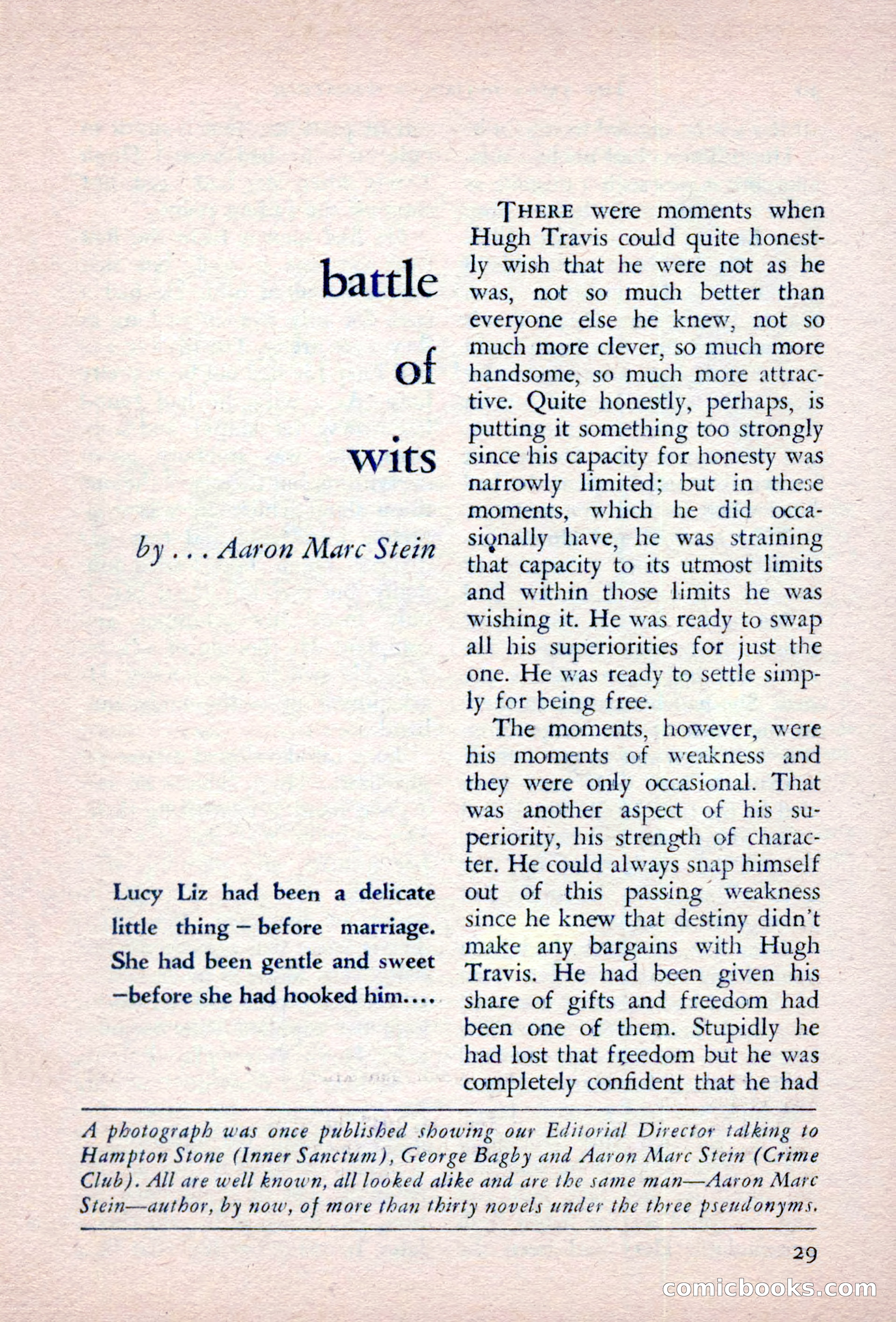 The Saint Detective Magazine, September 1957 — page 31 of 132