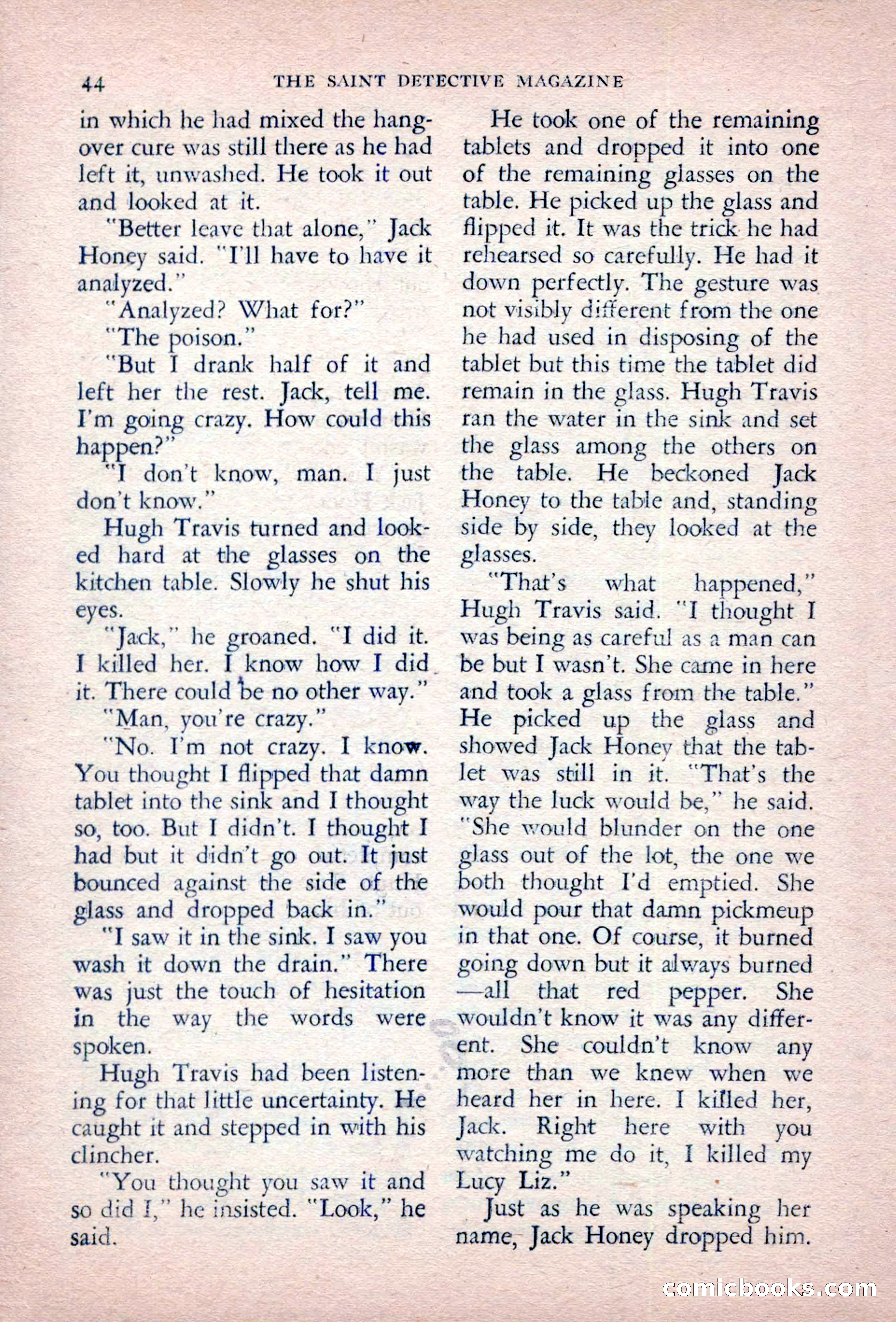 The Saint Detective Magazine, September 1957 — page 46 of 132