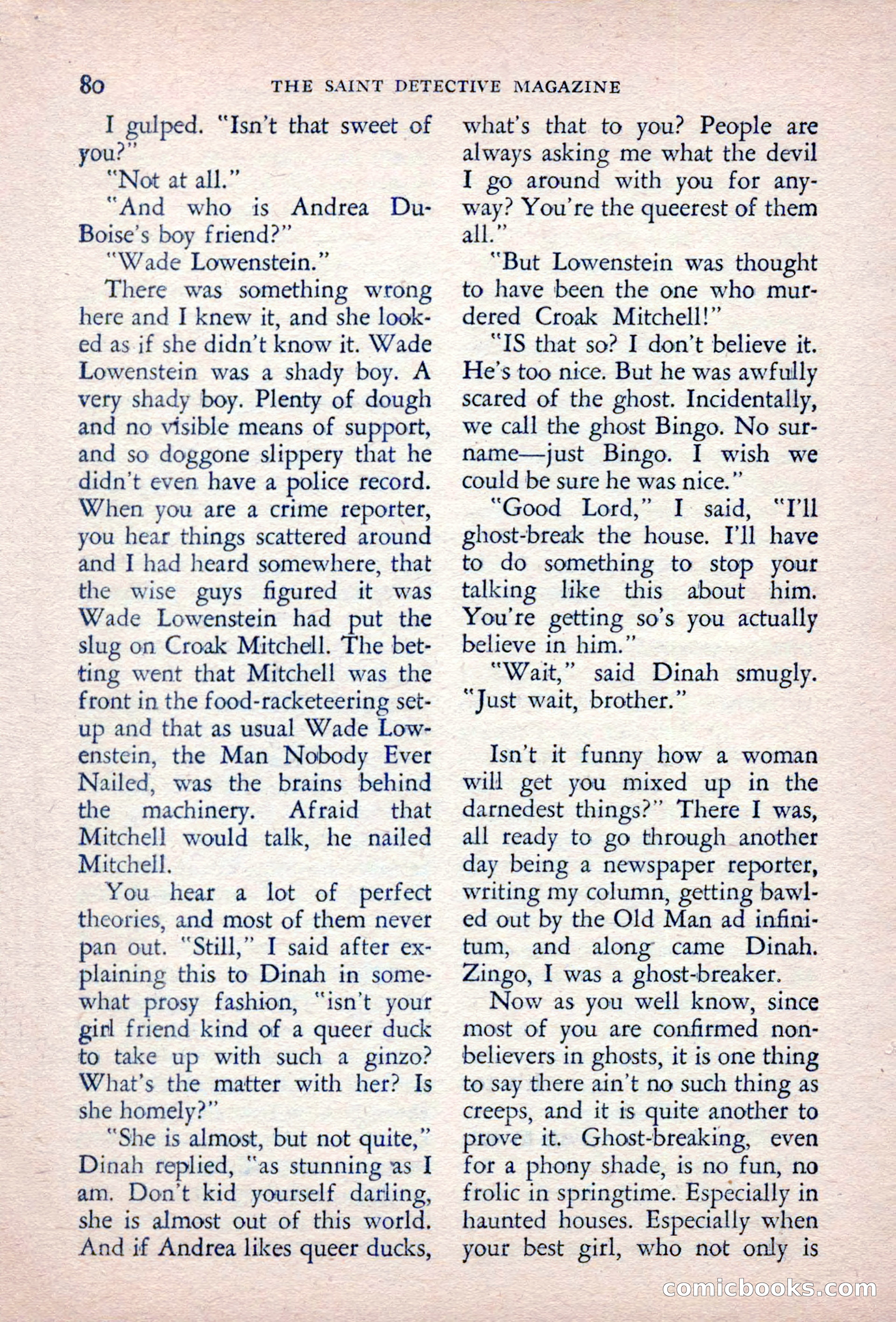 The Saint Detective Magazine, September 1957 — page 82 of 132