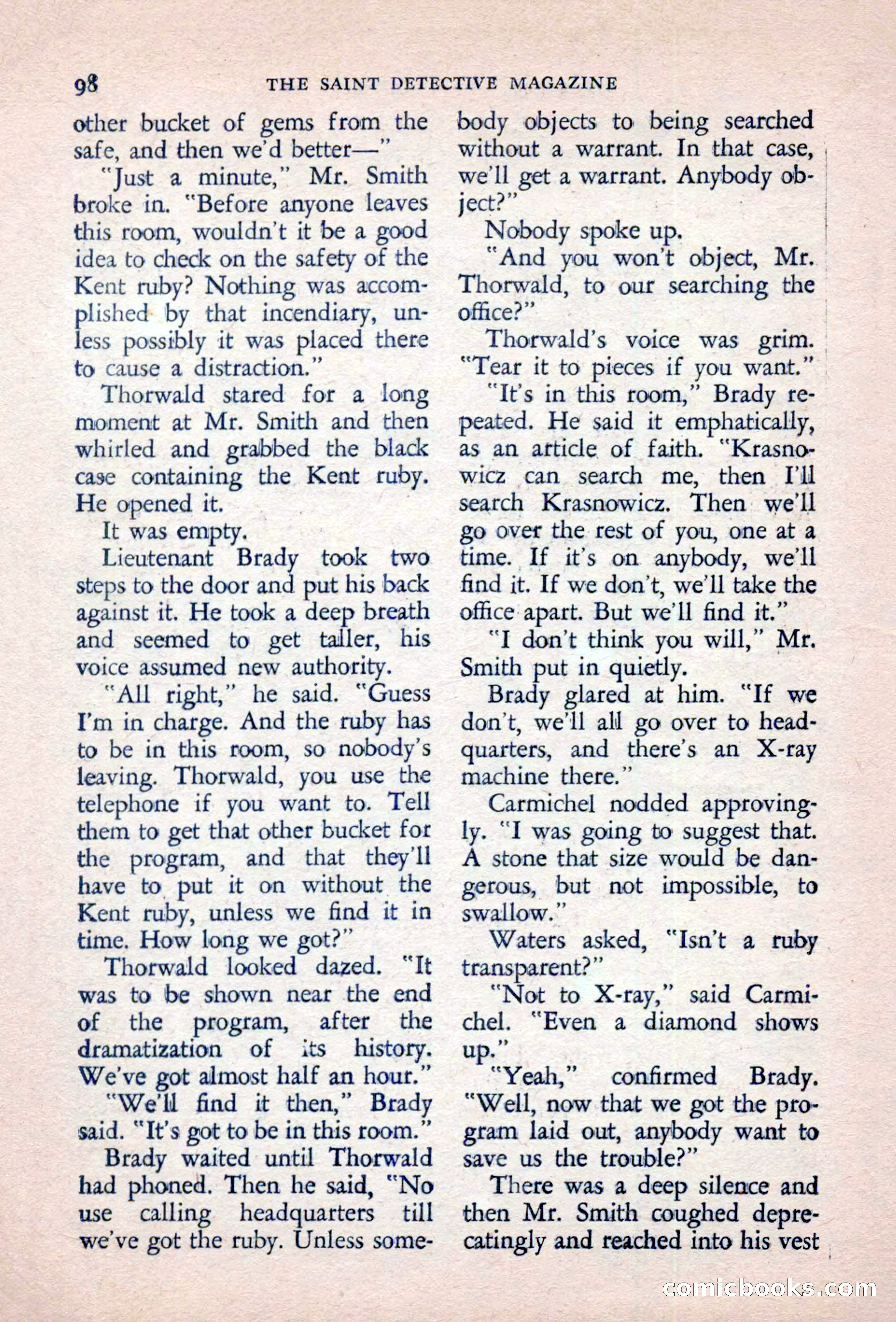 The Saint Detective Magazine, September 1957 — page 100 of 132