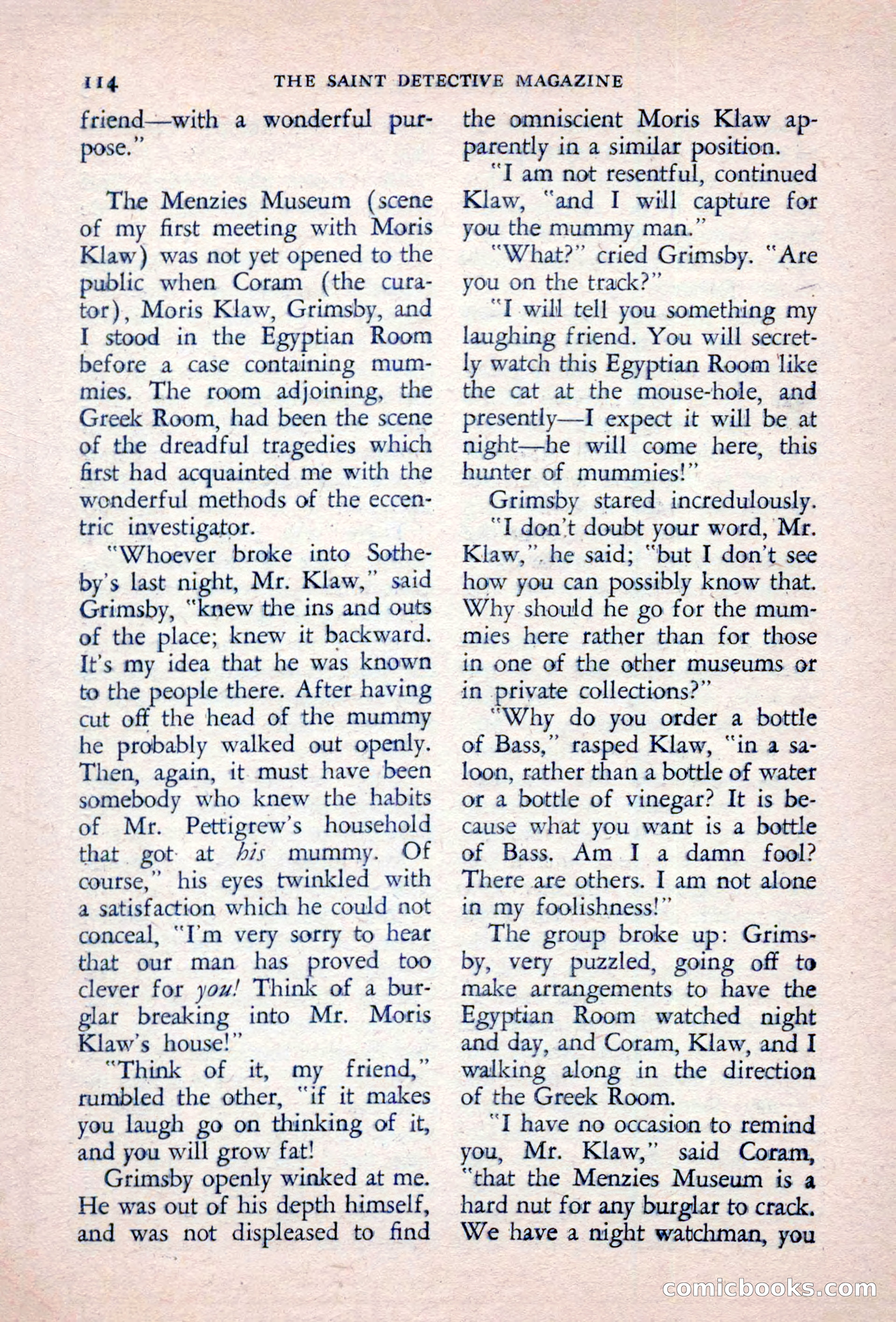 The Saint Detective Magazine, September 1957 — page 116 of 132