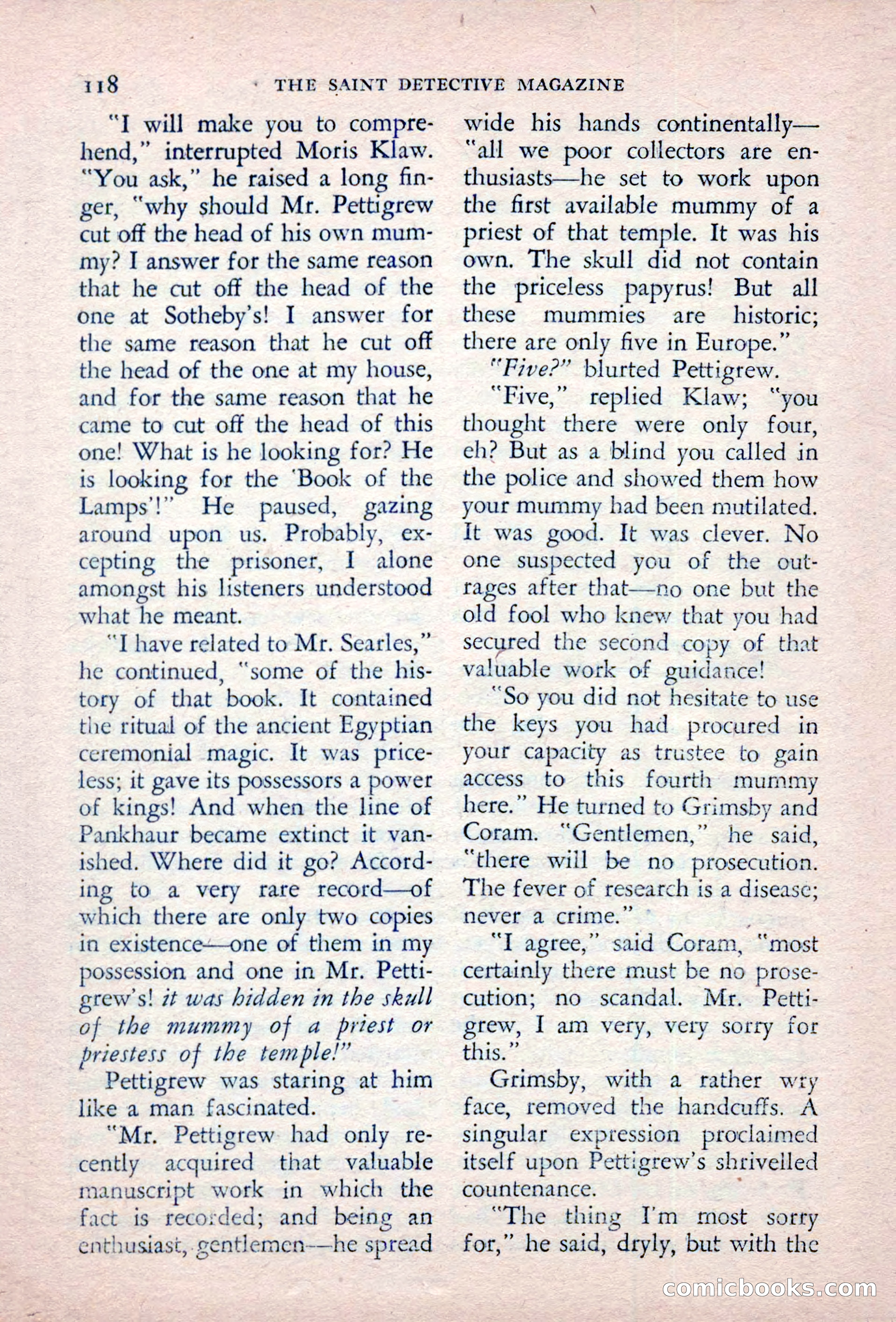 The Saint Detective Magazine, September 1957 — page 120 of 132