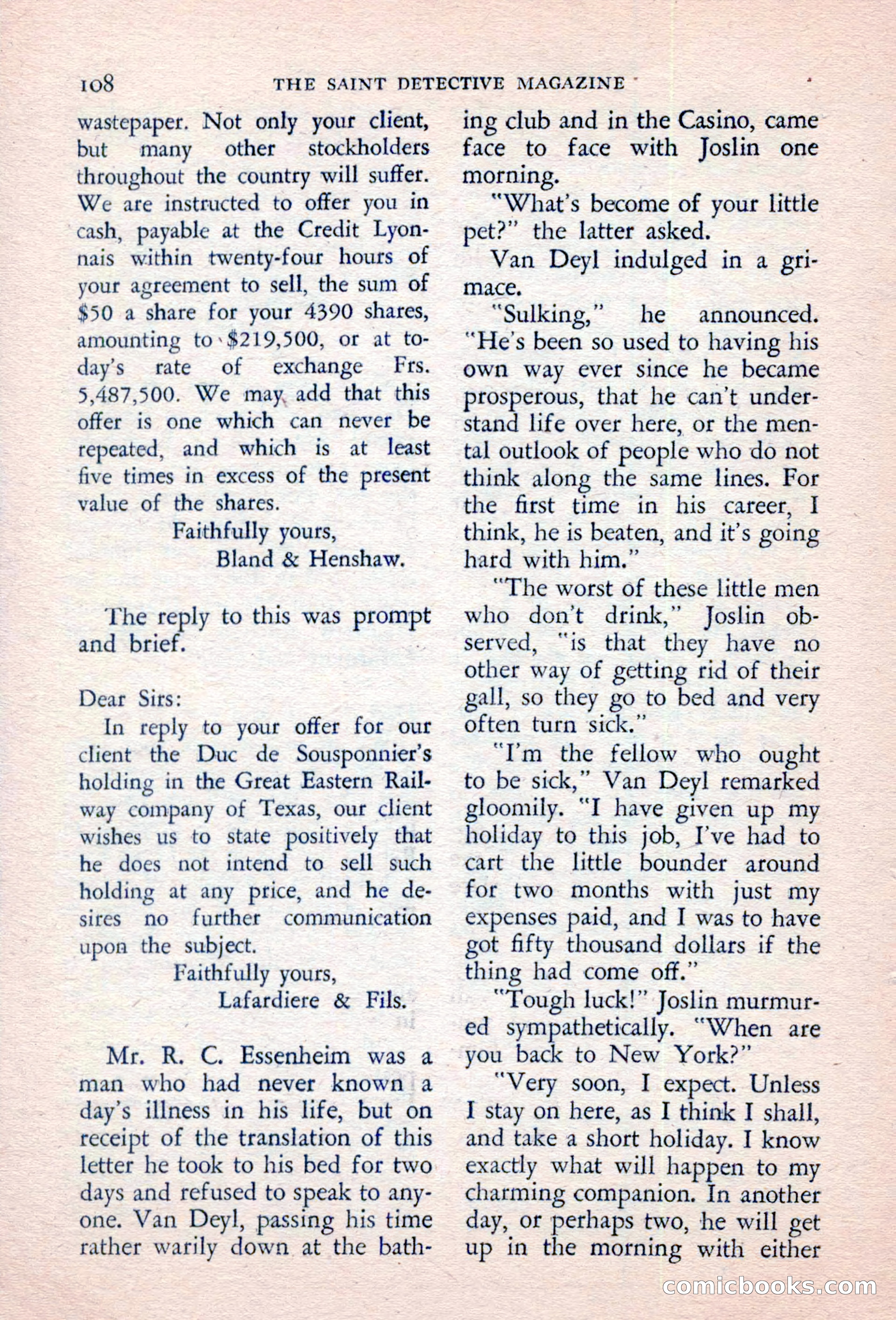 The Saint Detective Magazine — page 110 of 132