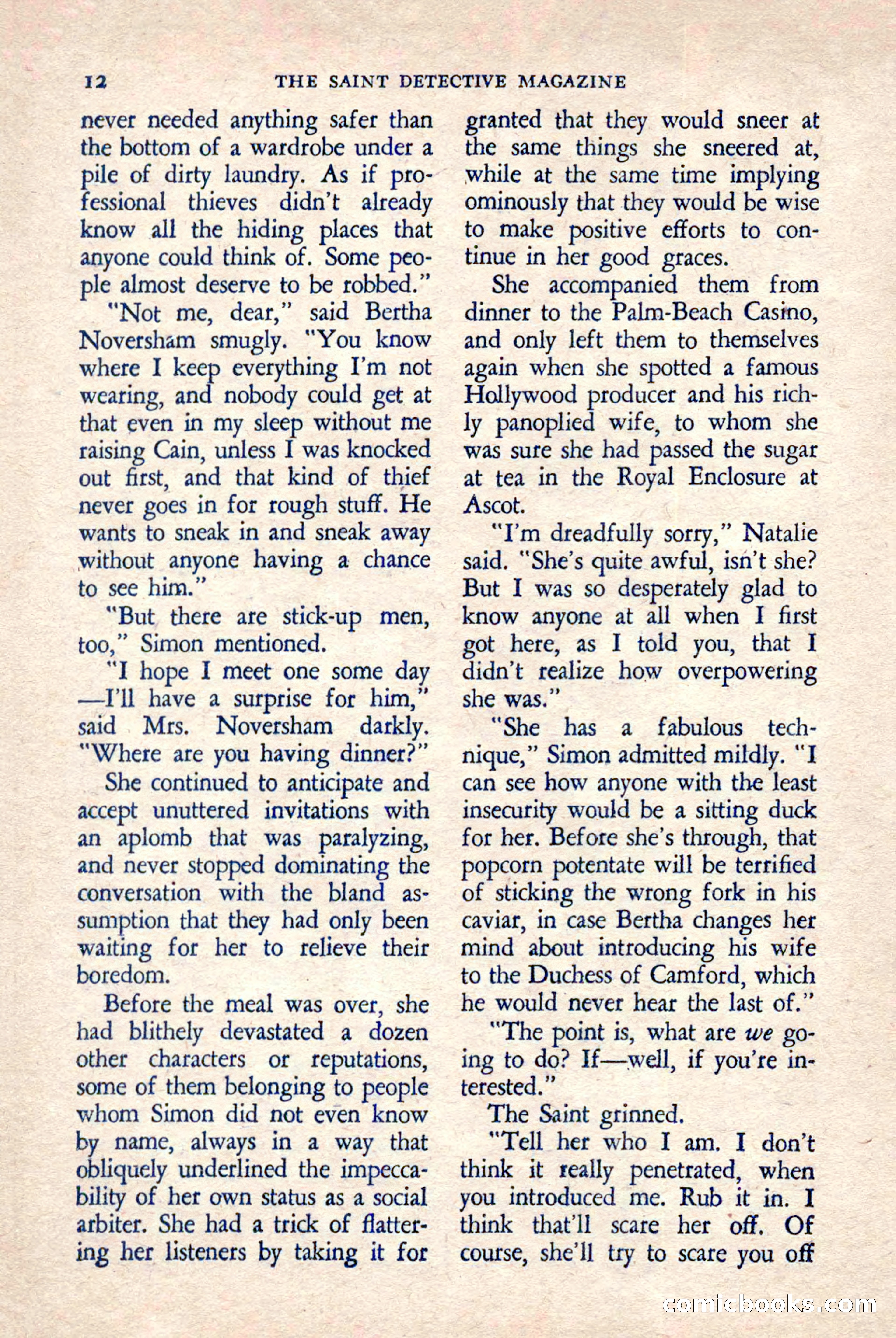 The Saint Detective Magazine, March 1958 — page 14 of 132