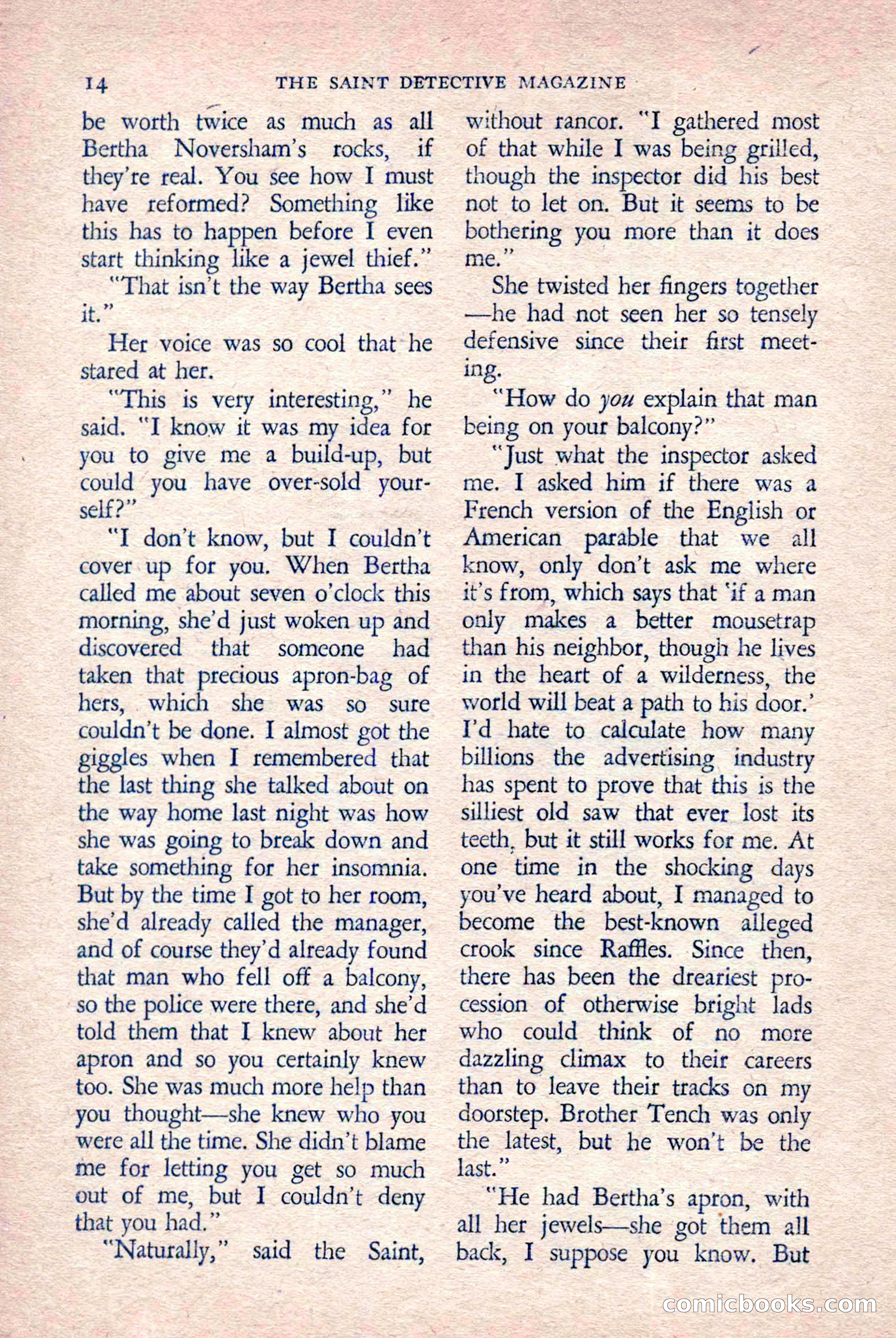The Saint Detective Magazine, March 1958 — page 16 of 132