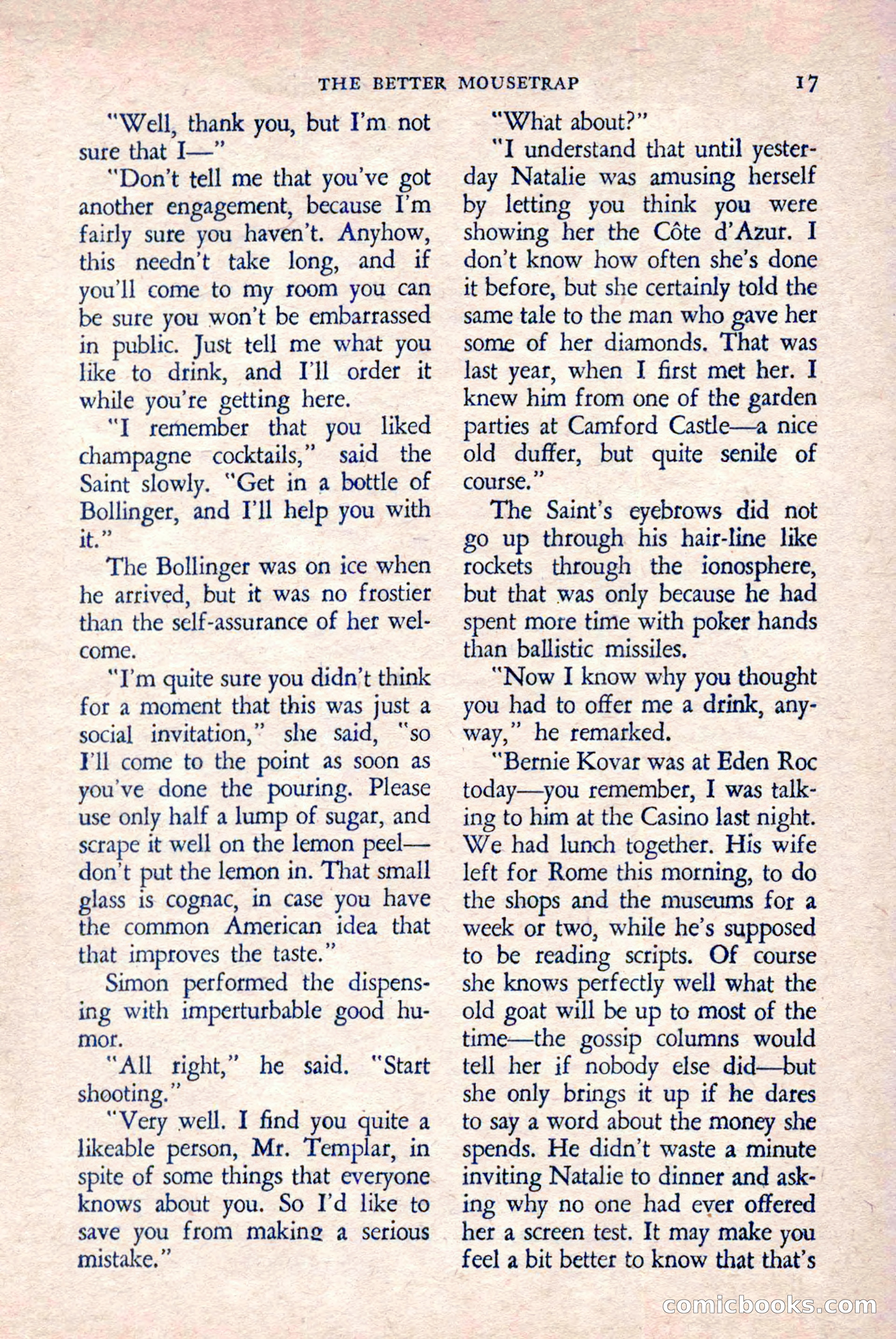 The Saint Detective Magazine, March 1958 — page 19 of 132