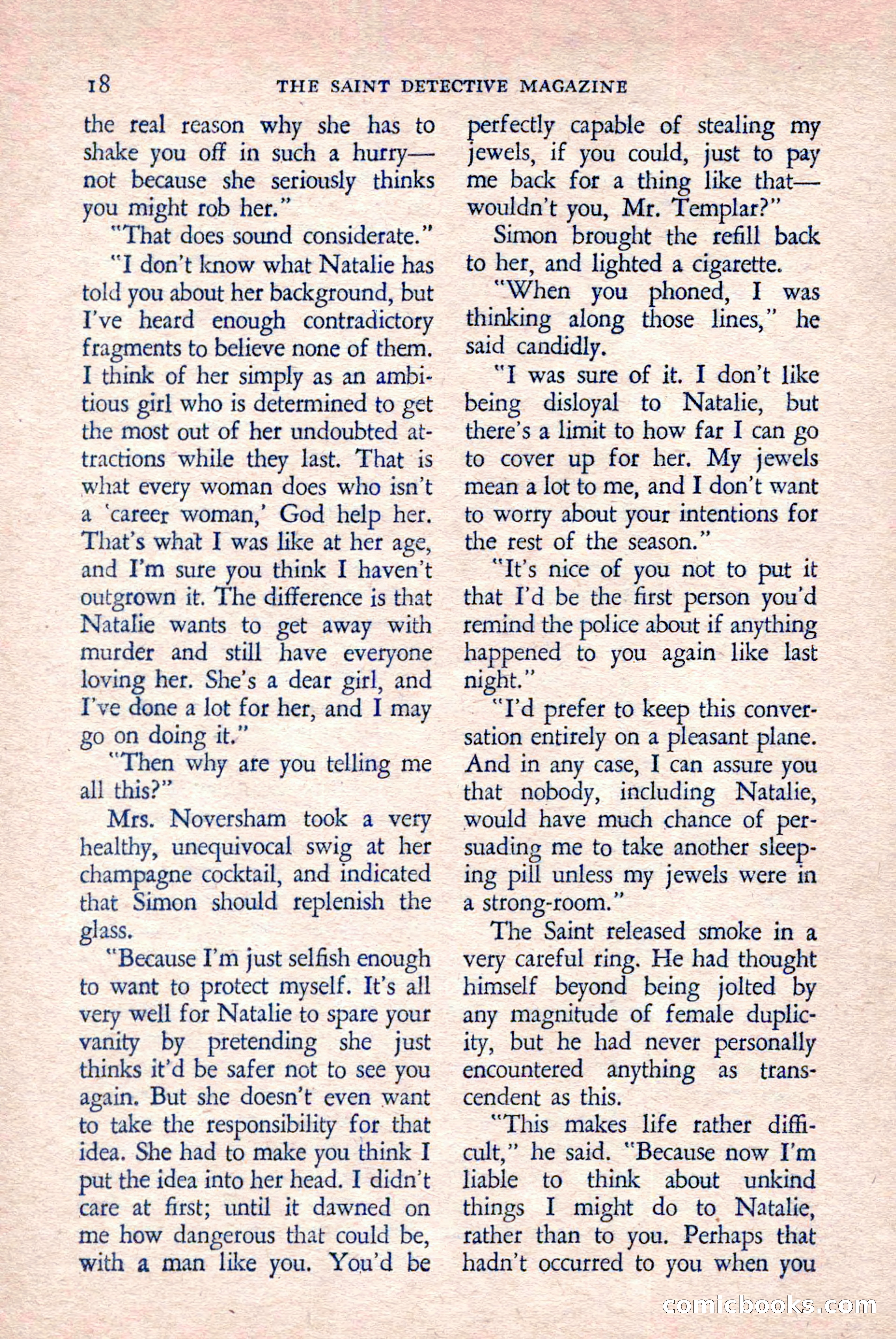 The Saint Detective Magazine, March 1958 — page 20 of 132