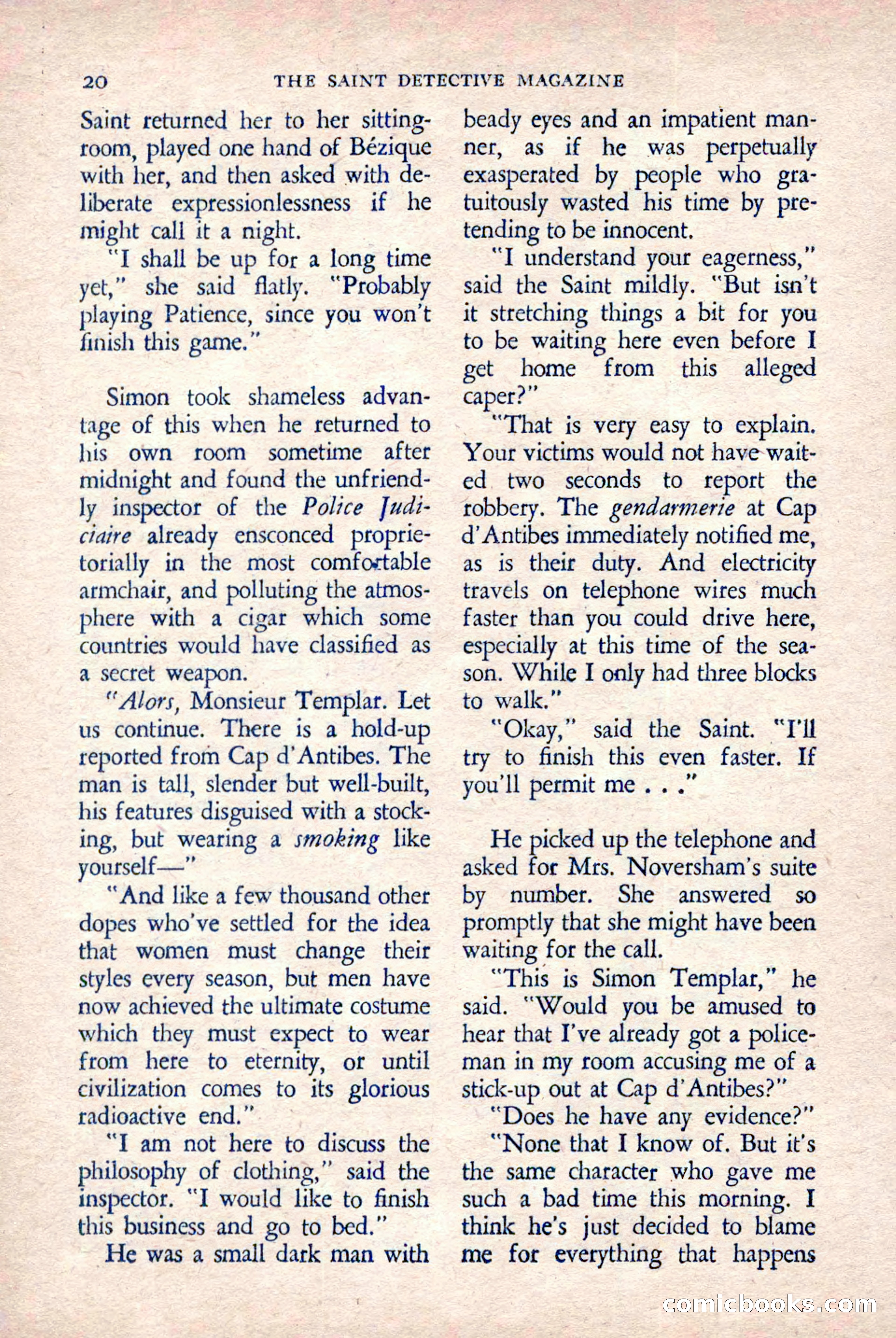 The Saint Detective Magazine, March 1958 — page 22 of 132