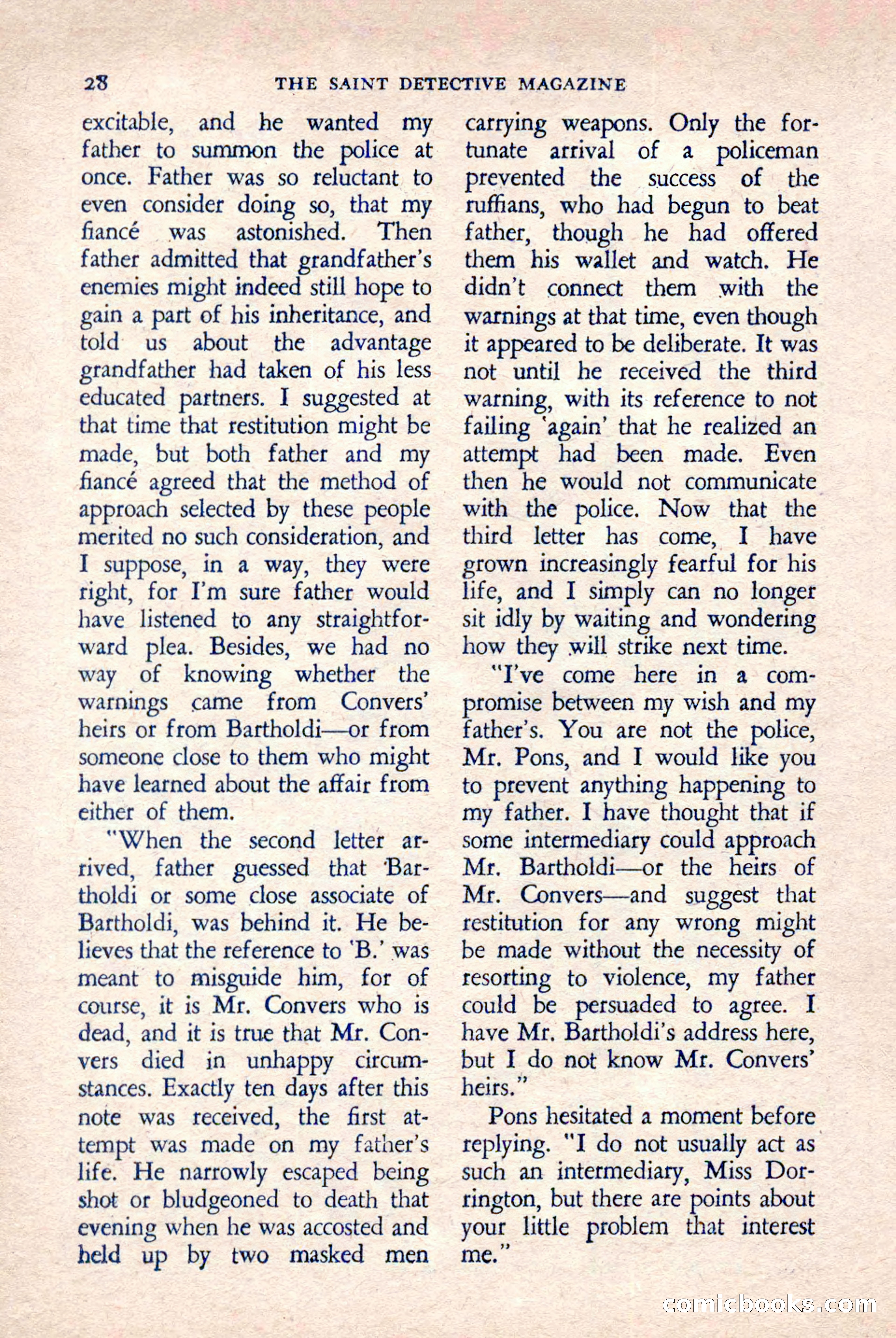 The Saint Detective Magazine, March 1958 — page 30 of 132
