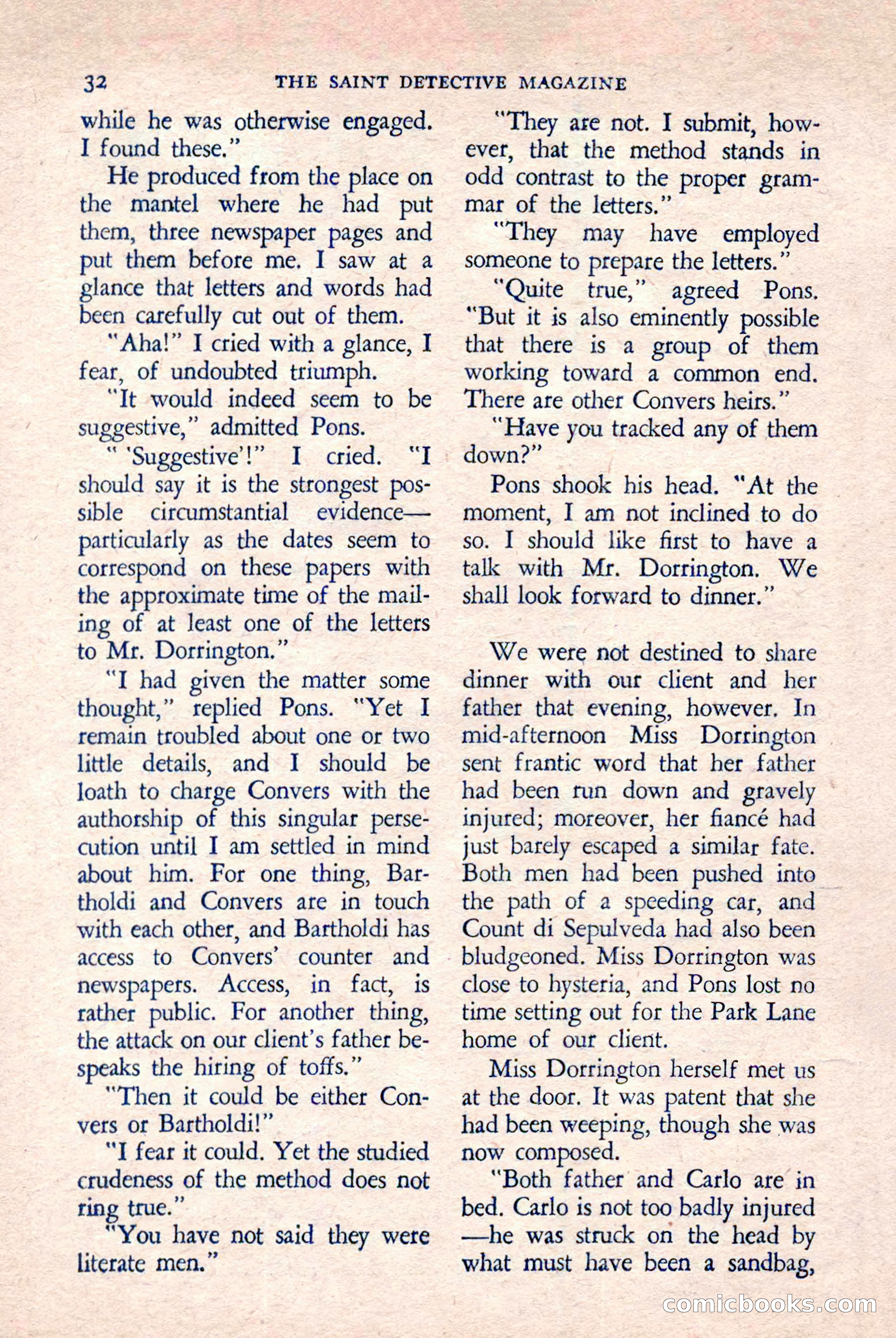 The Saint Detective Magazine, March 1958 — page 34 of 132