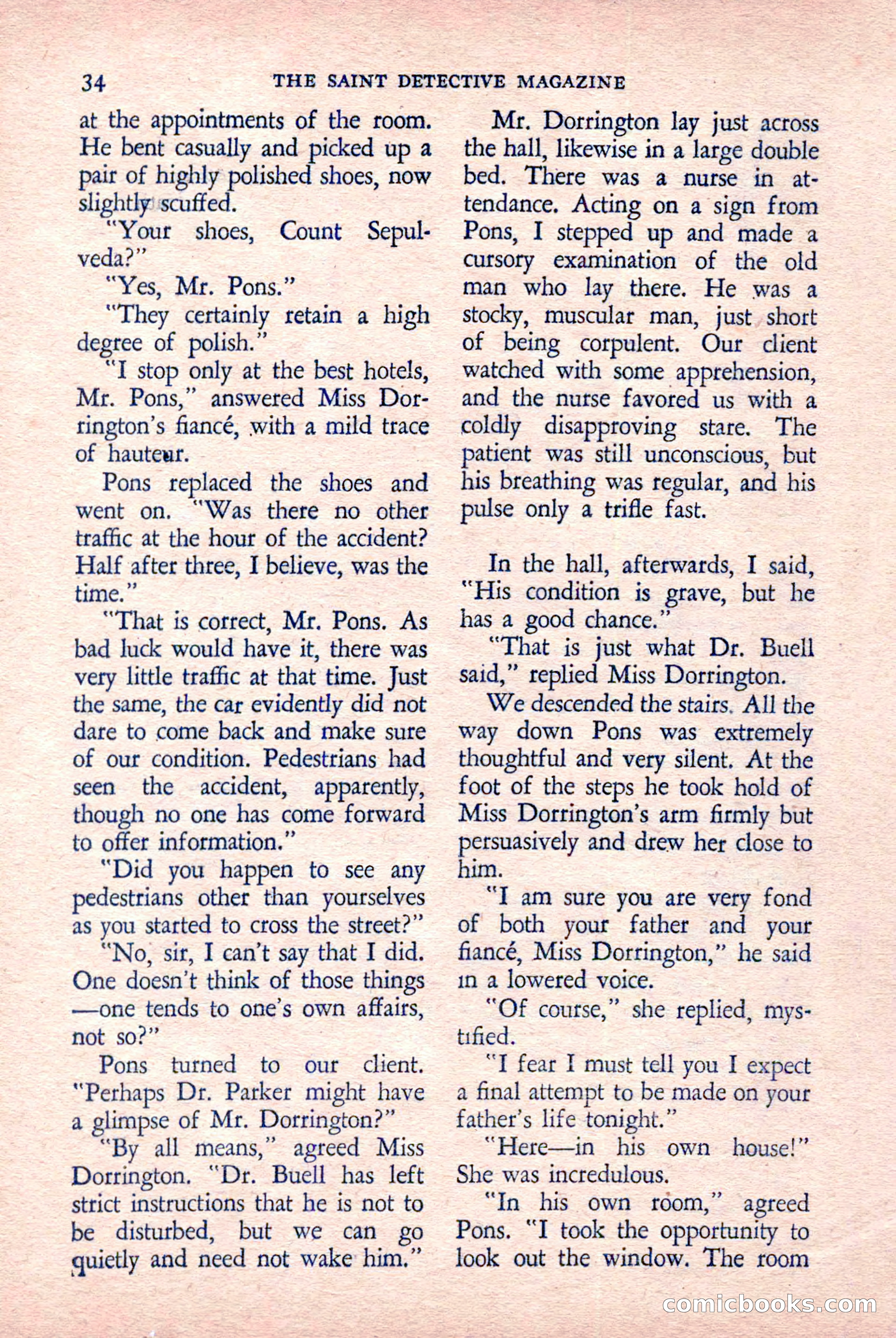 The Saint Detective Magazine, March 1958 — page 36 of 132