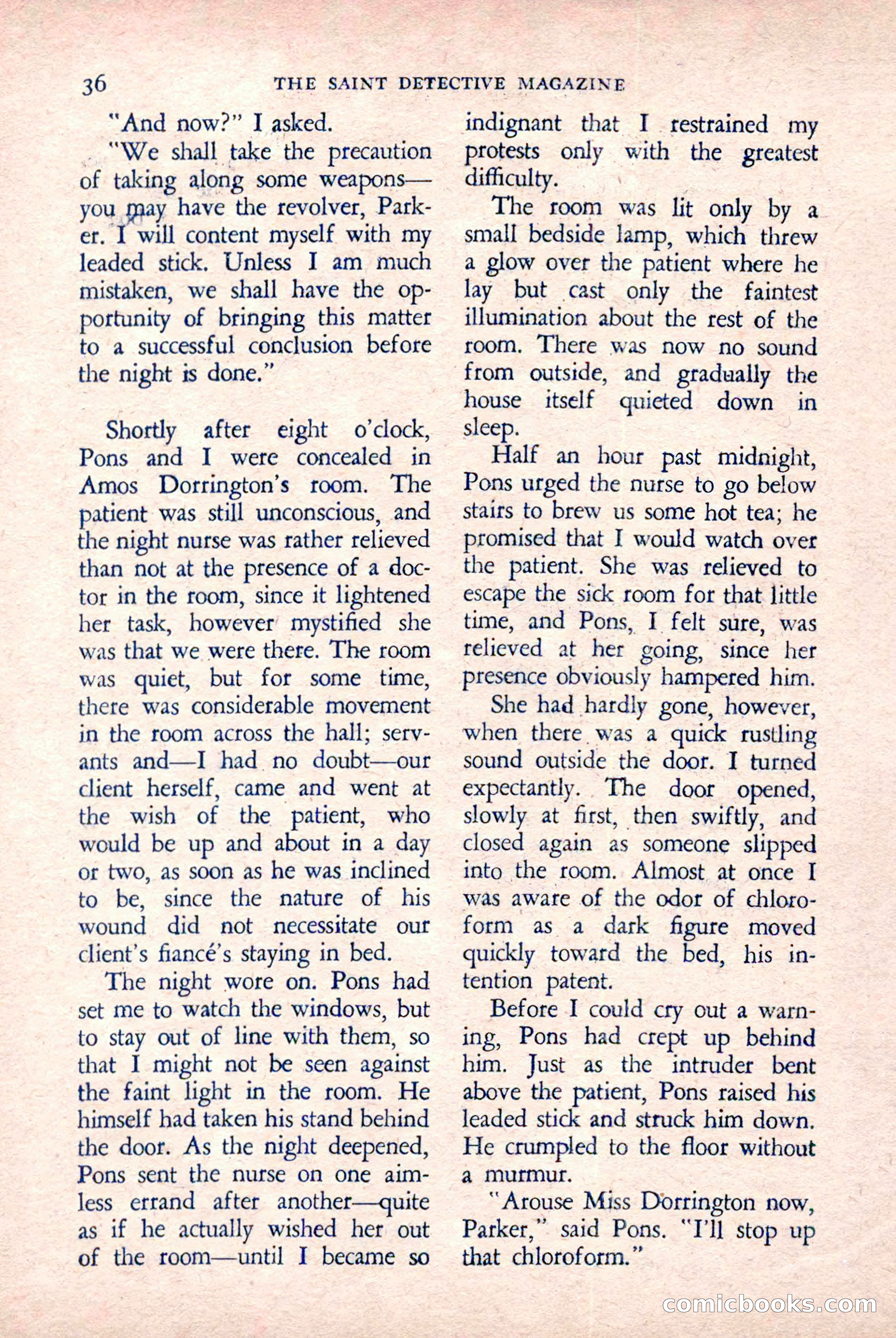 The Saint Detective Magazine, March 1958 — page 38 of 132