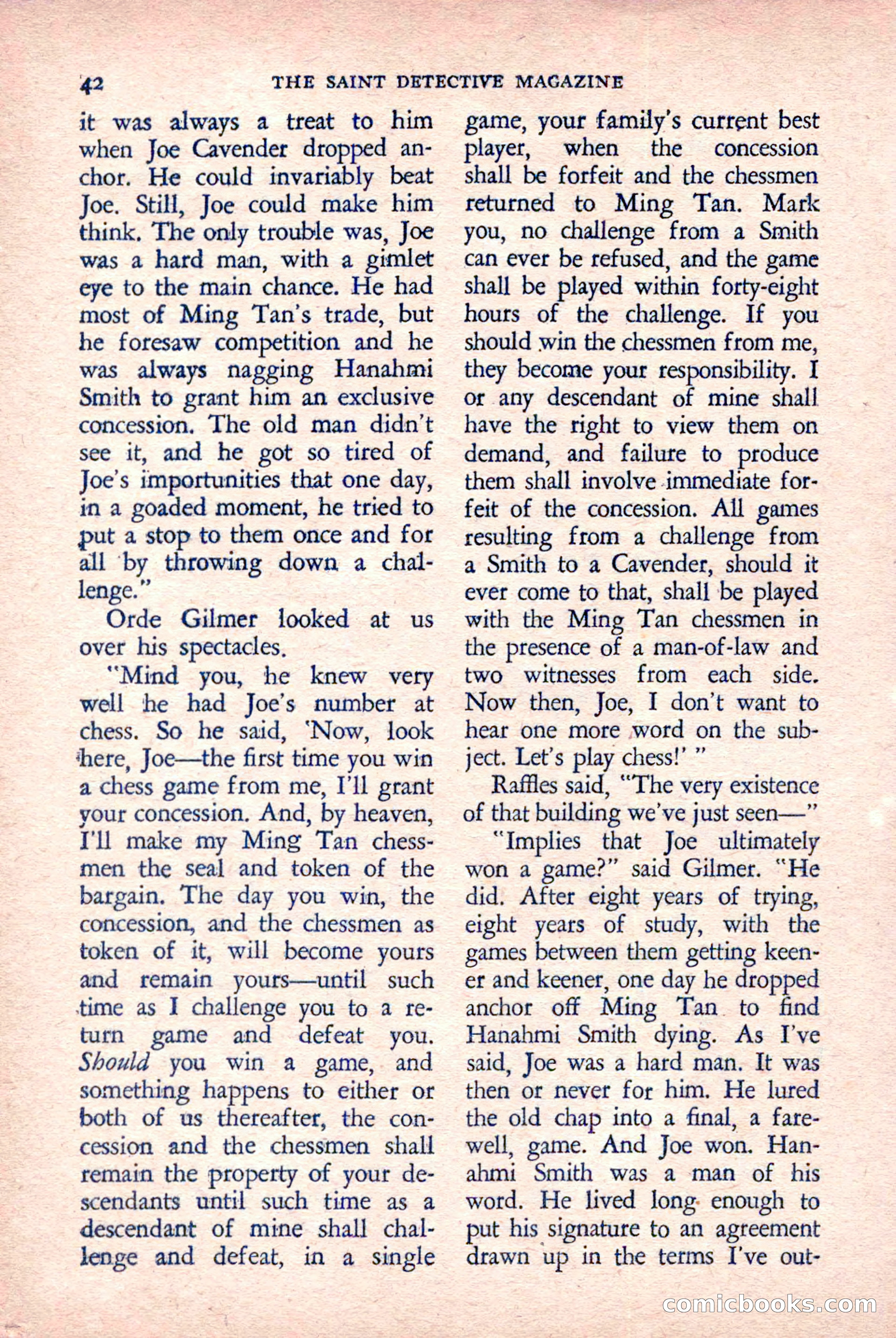 The Saint Detective Magazine, March 1958 — page 44 of 132