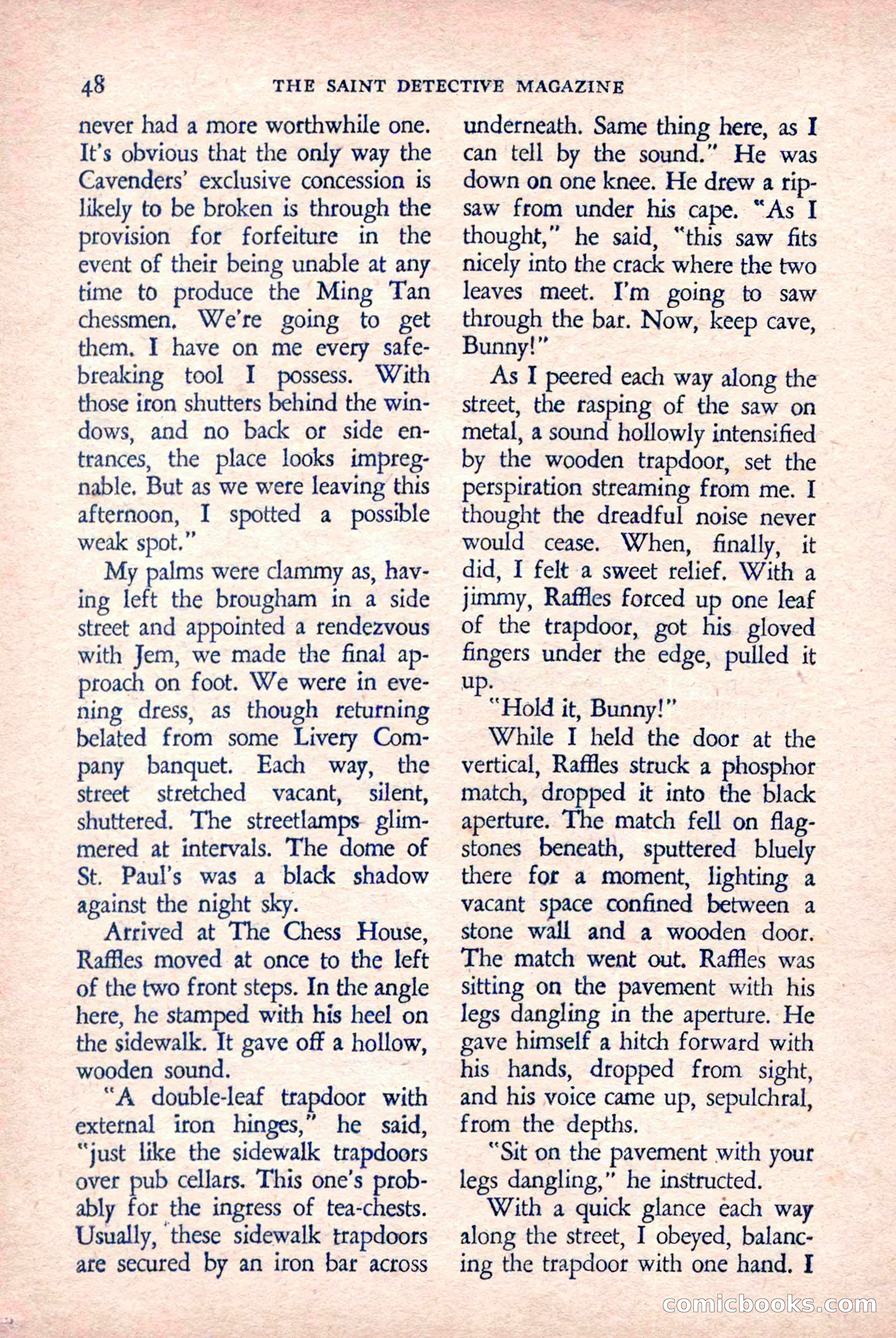 The Saint Detective Magazine, March 1958 — page 50 of 132