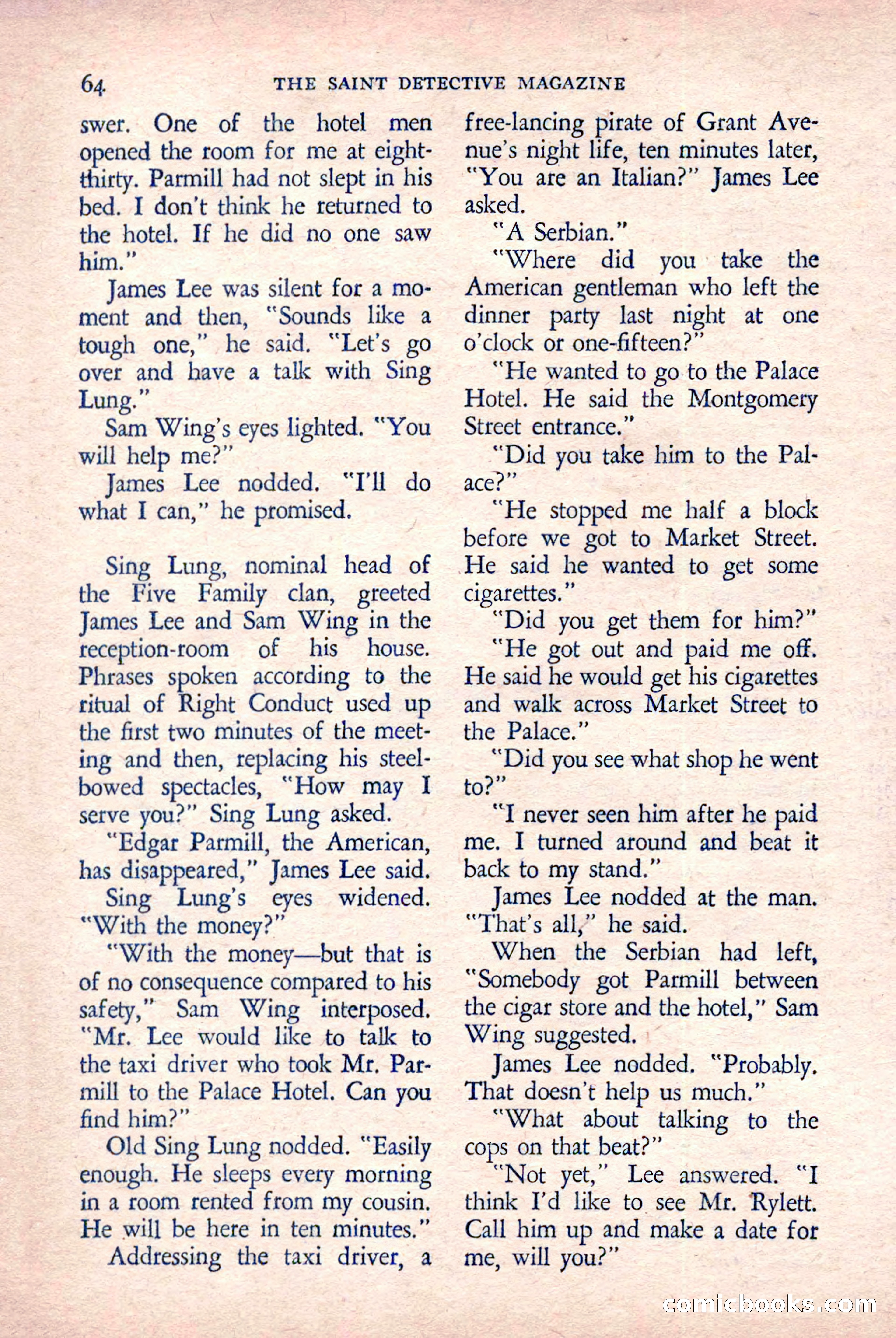 The Saint Detective Magazine, March 1958 — page 66 of 132