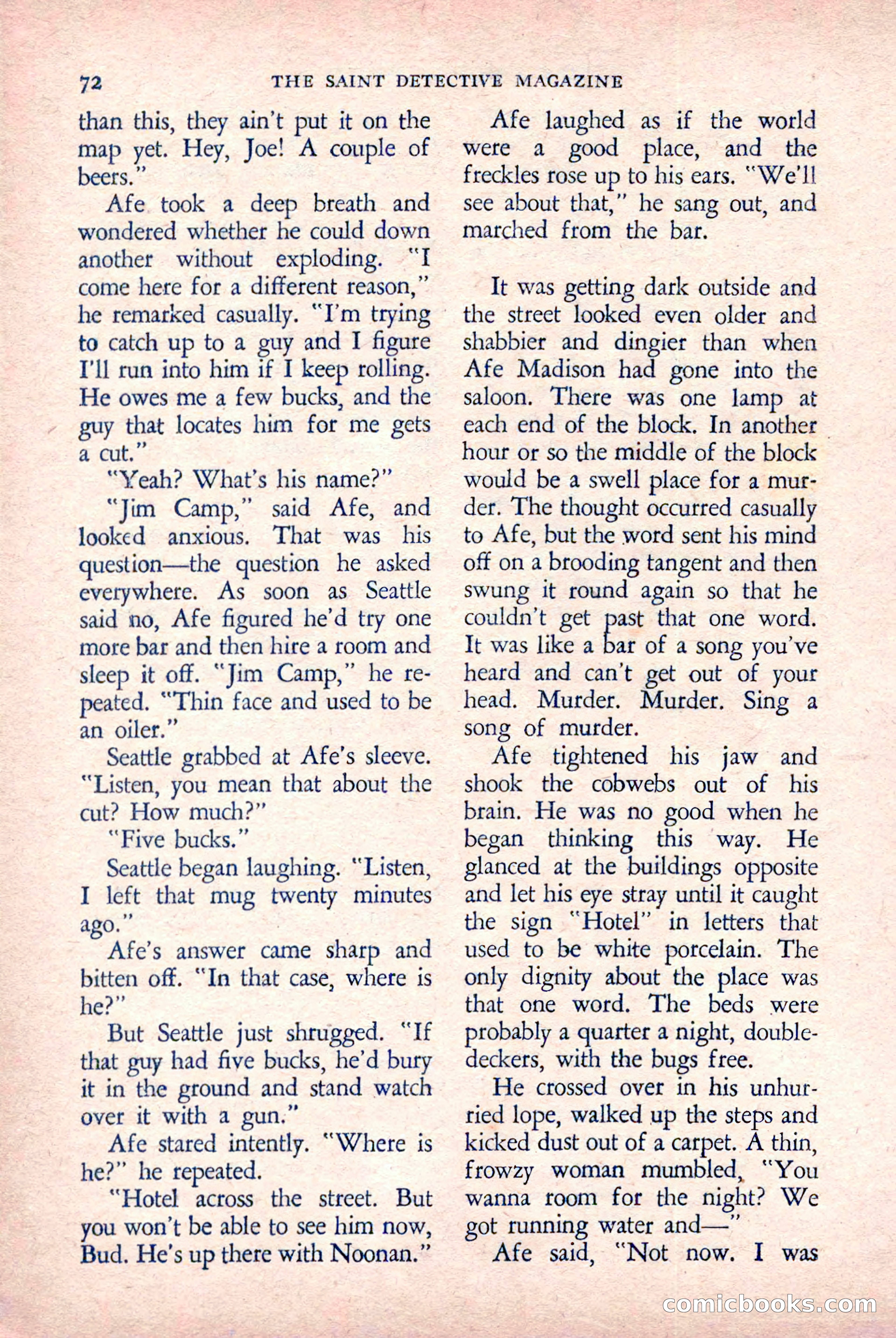 The Saint Detective Magazine, March 1958 — page 74 of 132