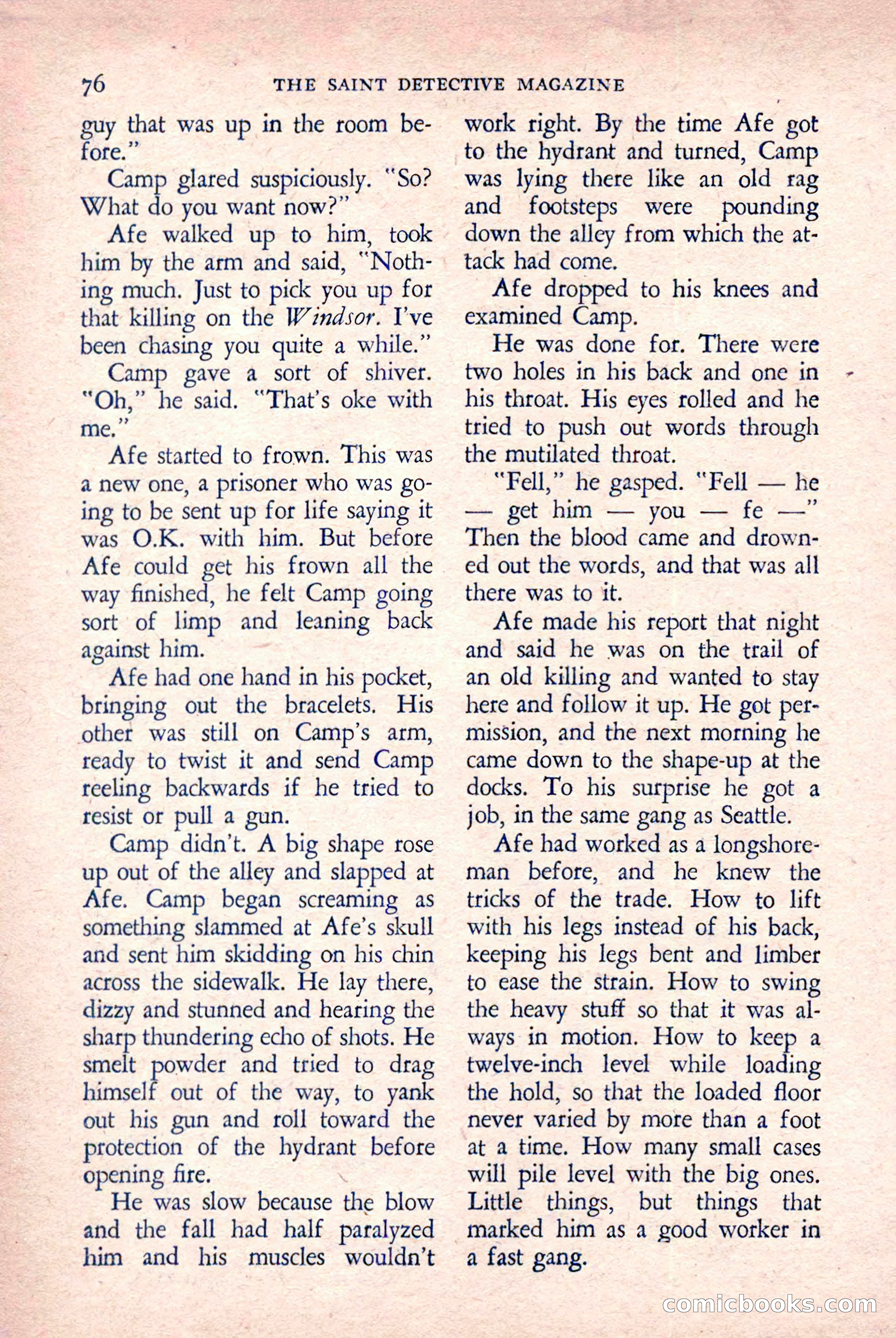The Saint Detective Magazine, March 1958 — page 78 of 132