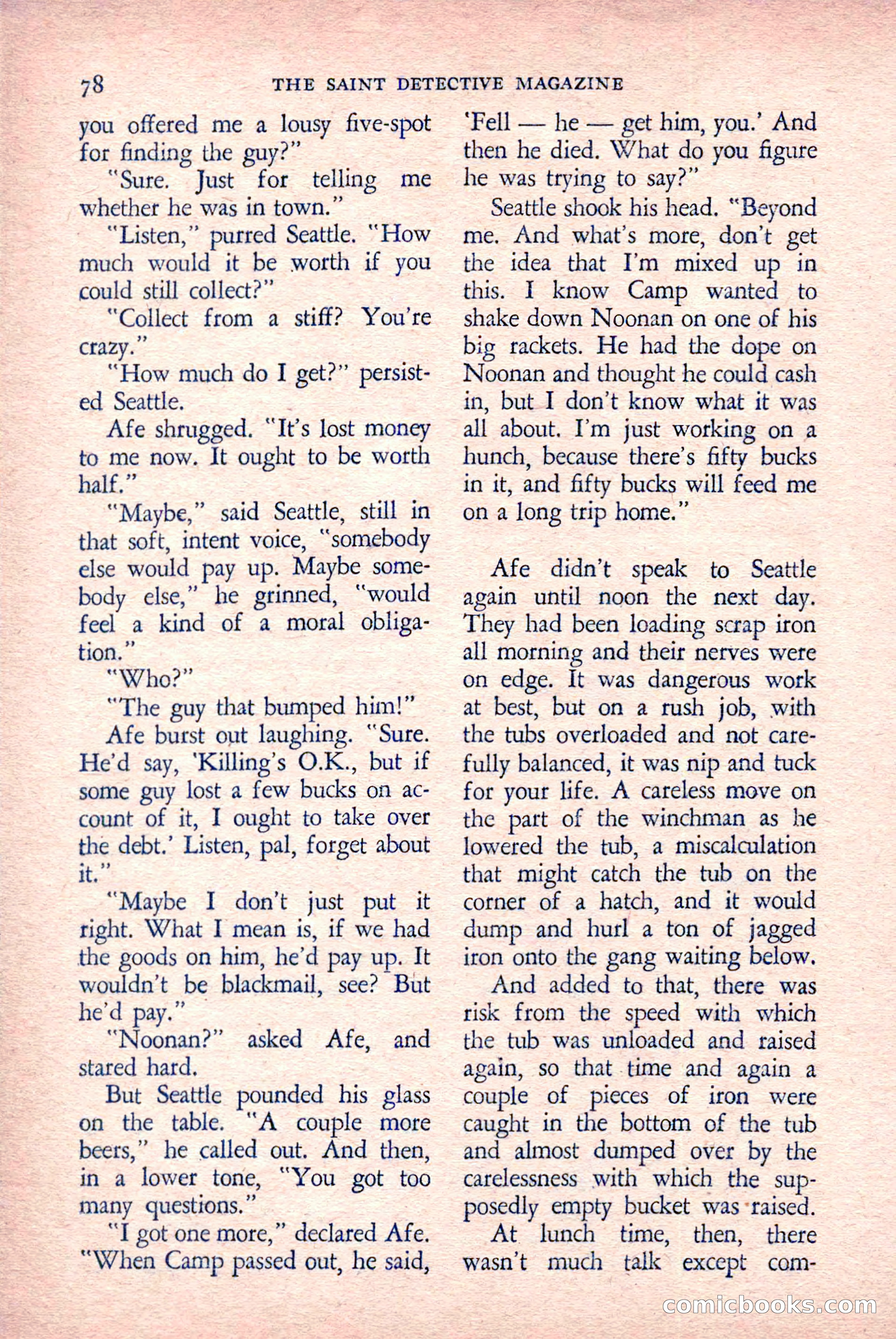The Saint Detective Magazine, March 1958 — page 80 of 132