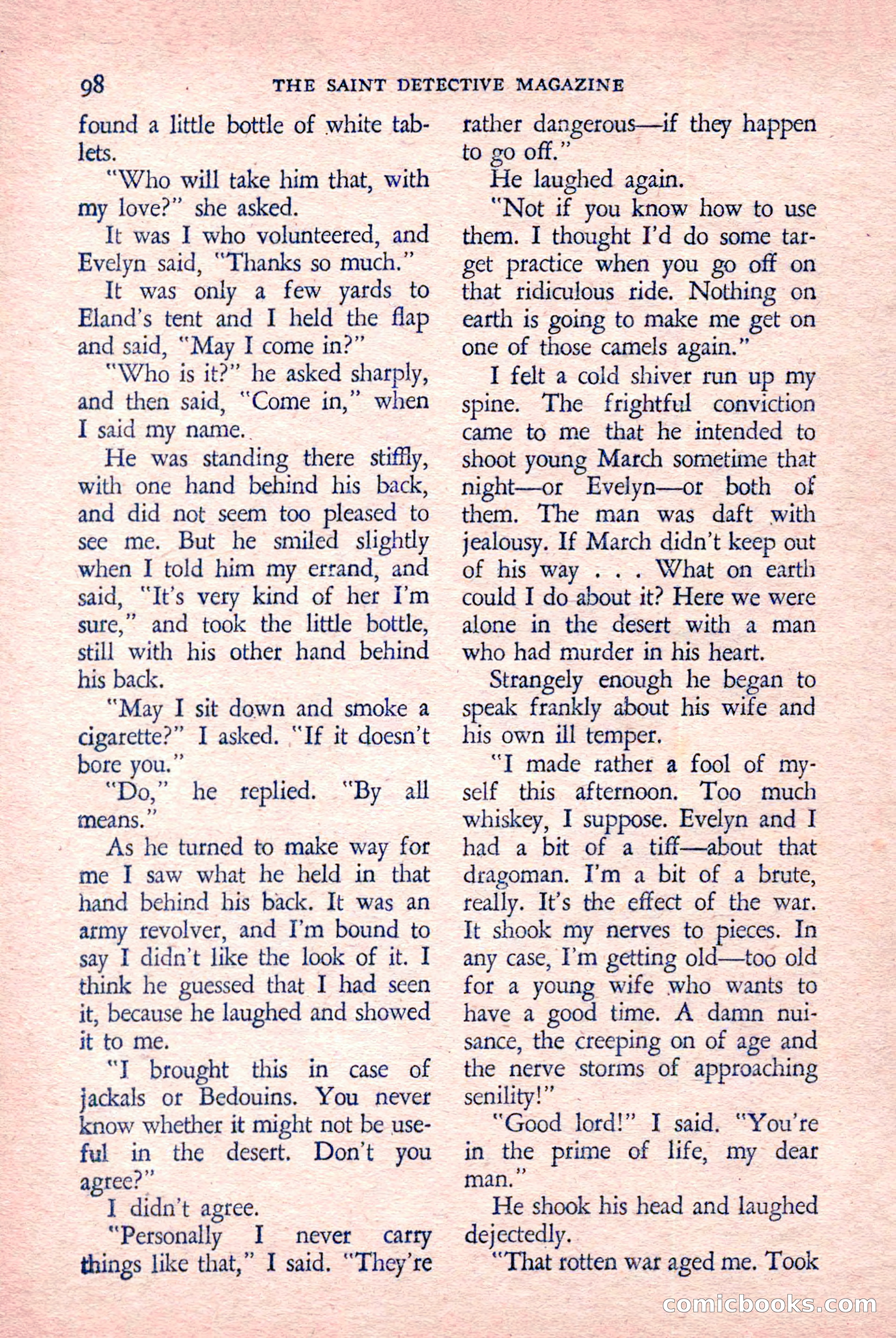 The Saint Detective Magazine, March 1958 — page 100 of 132