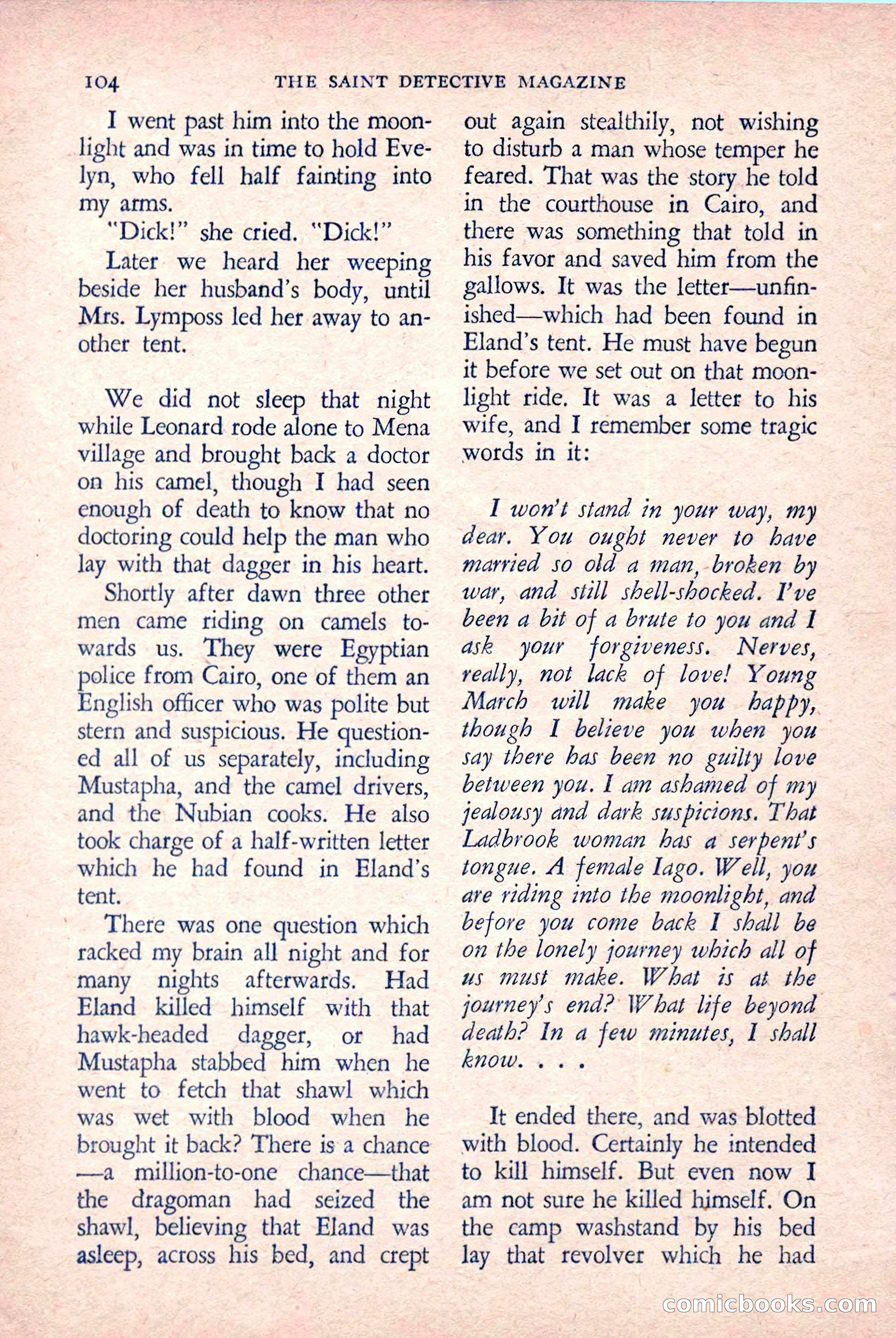 The Saint Detective Magazine, March 1958 — page 106 of 132