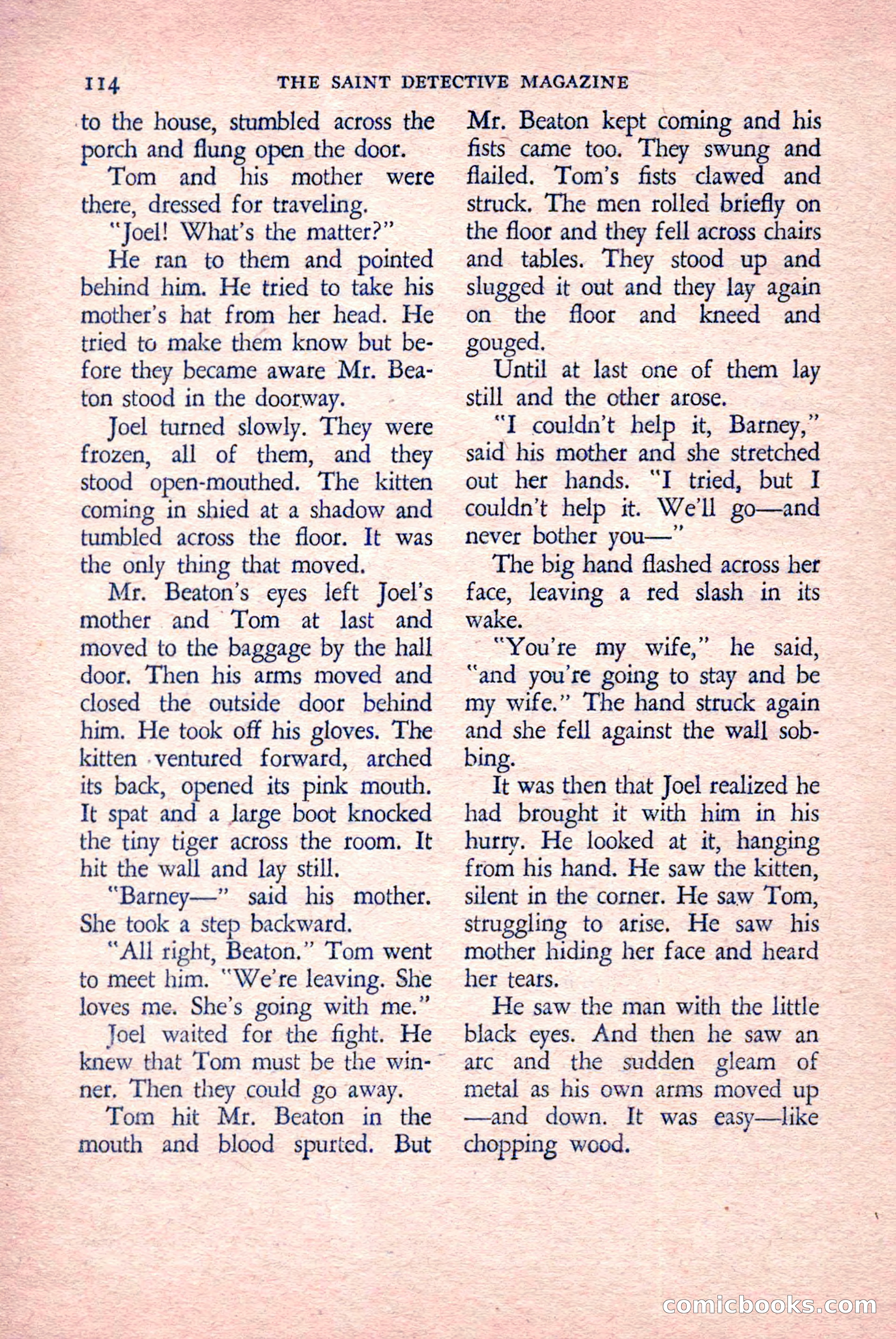 The Saint Detective Magazine, March 1958 — page 116 of 132