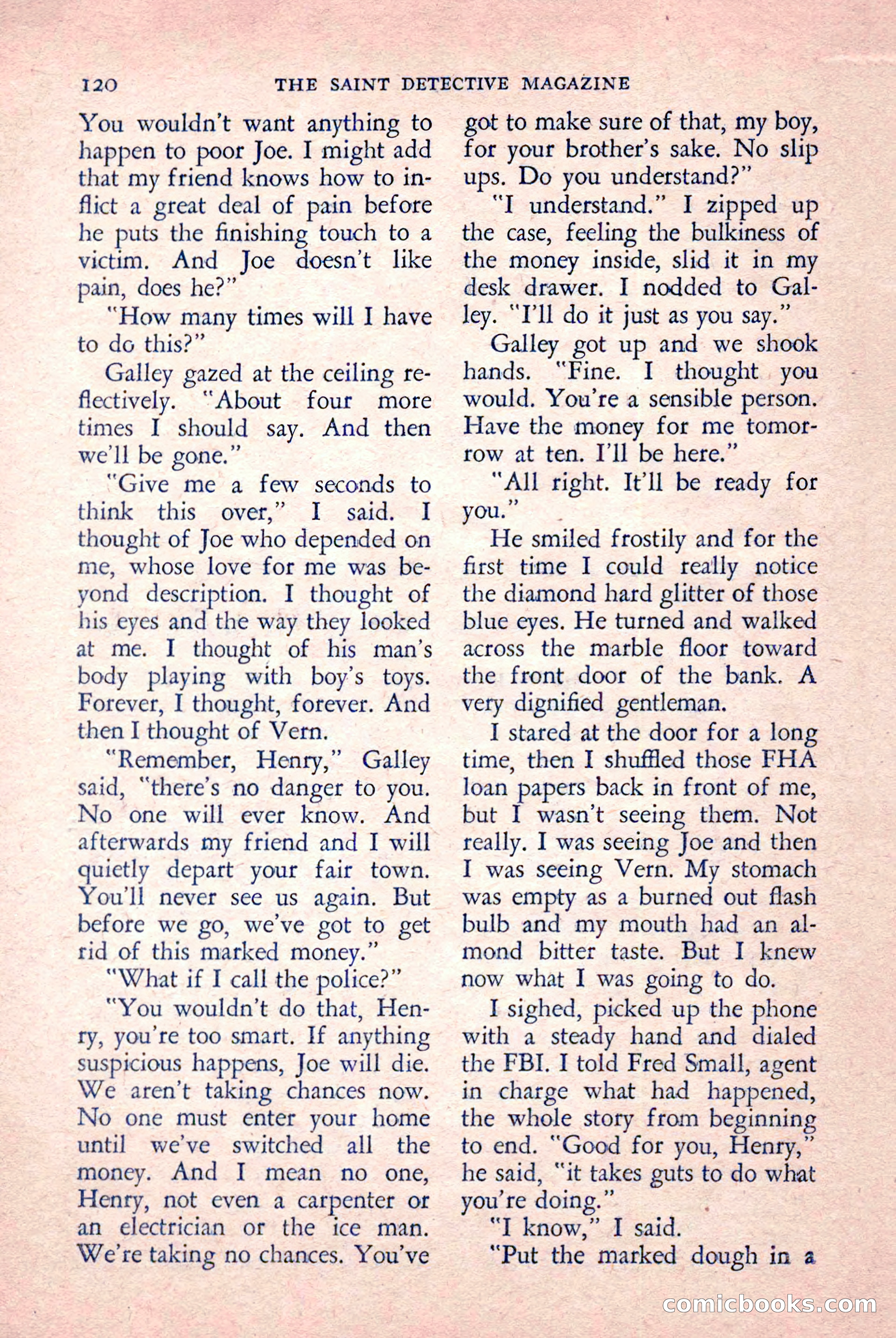The Saint Detective Magazine, March 1958 — page 122 of 132