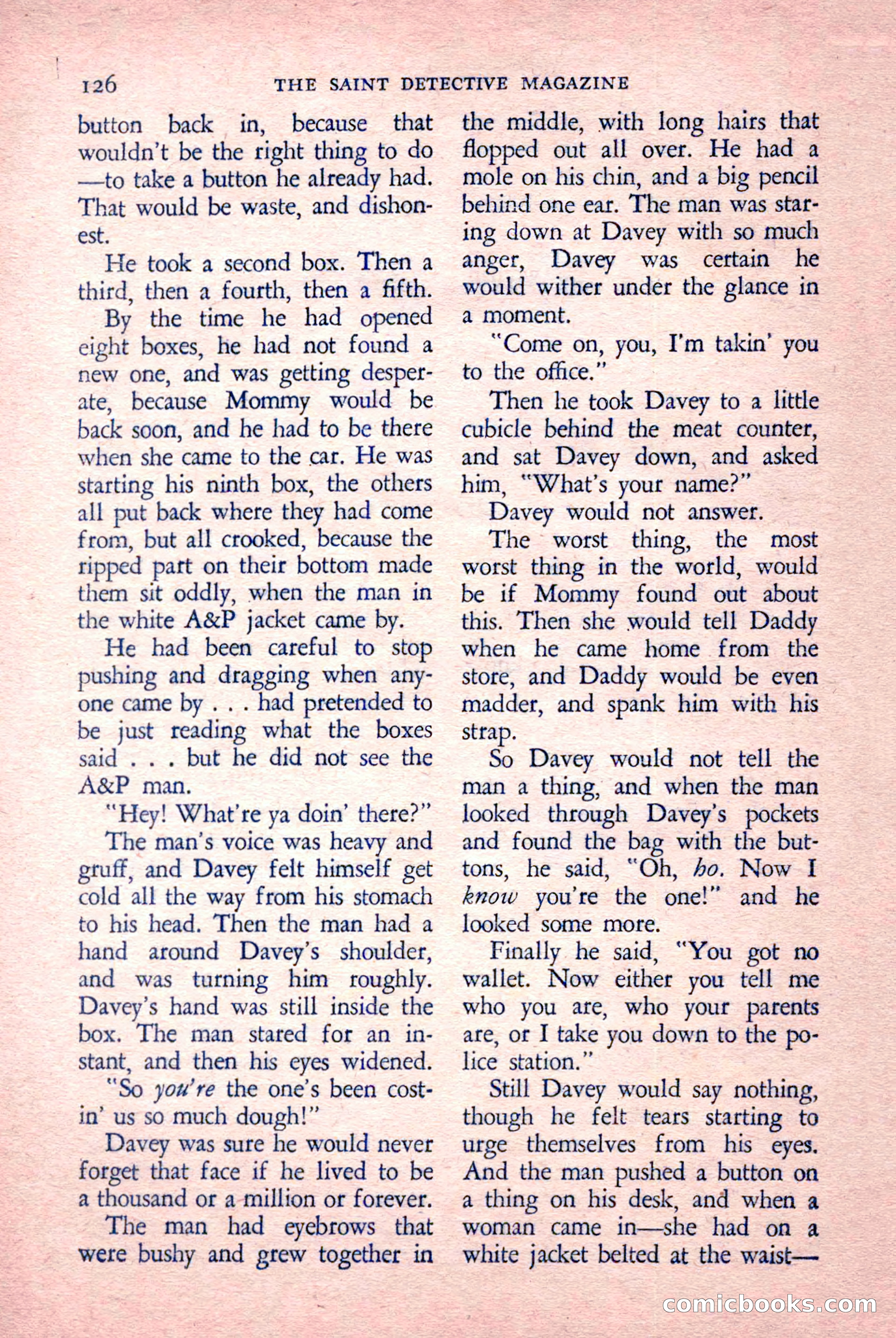The Saint Detective Magazine, March 1958 — page 128 of 132