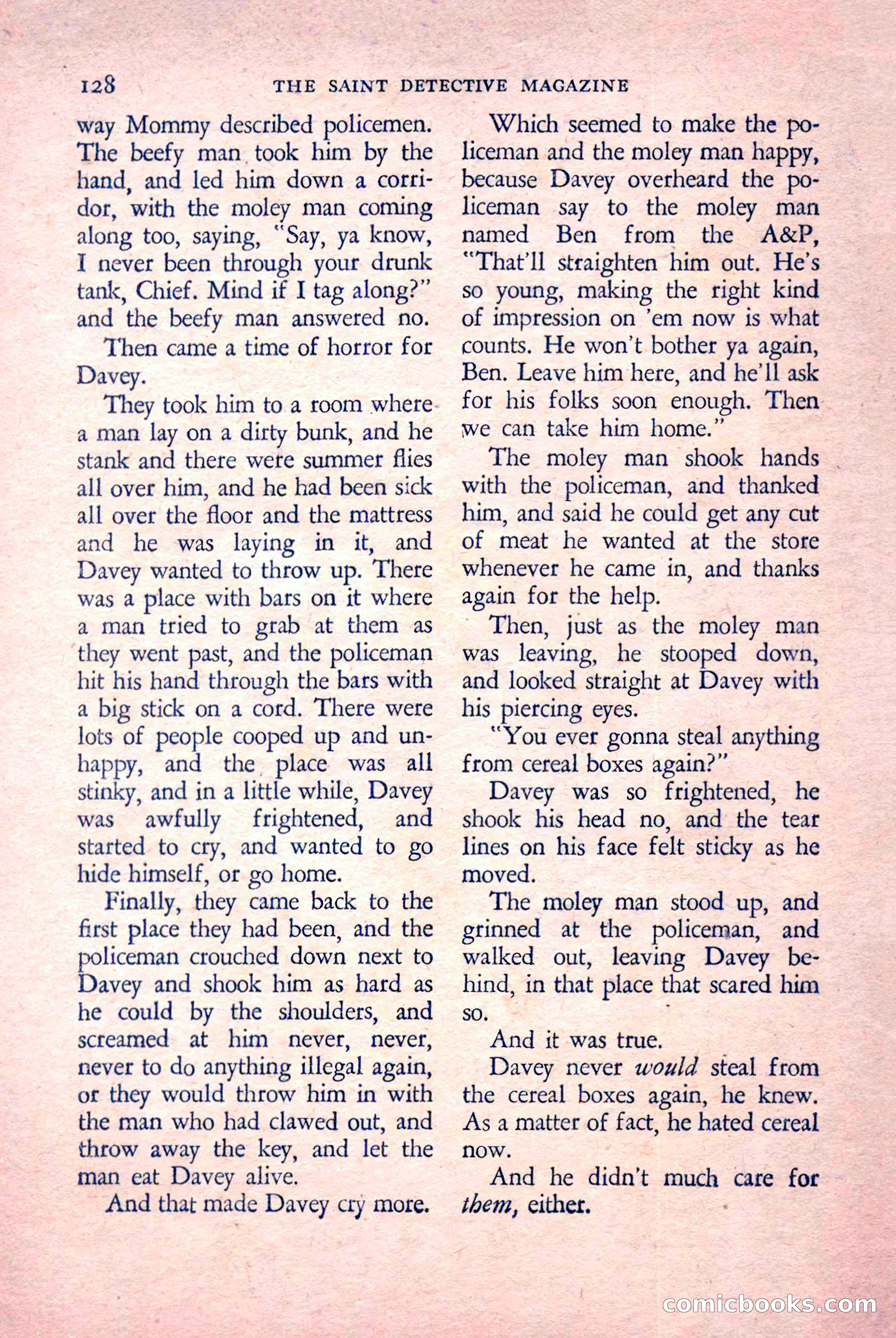 The Saint Detective Magazine, March 1958 — page 130 of 132