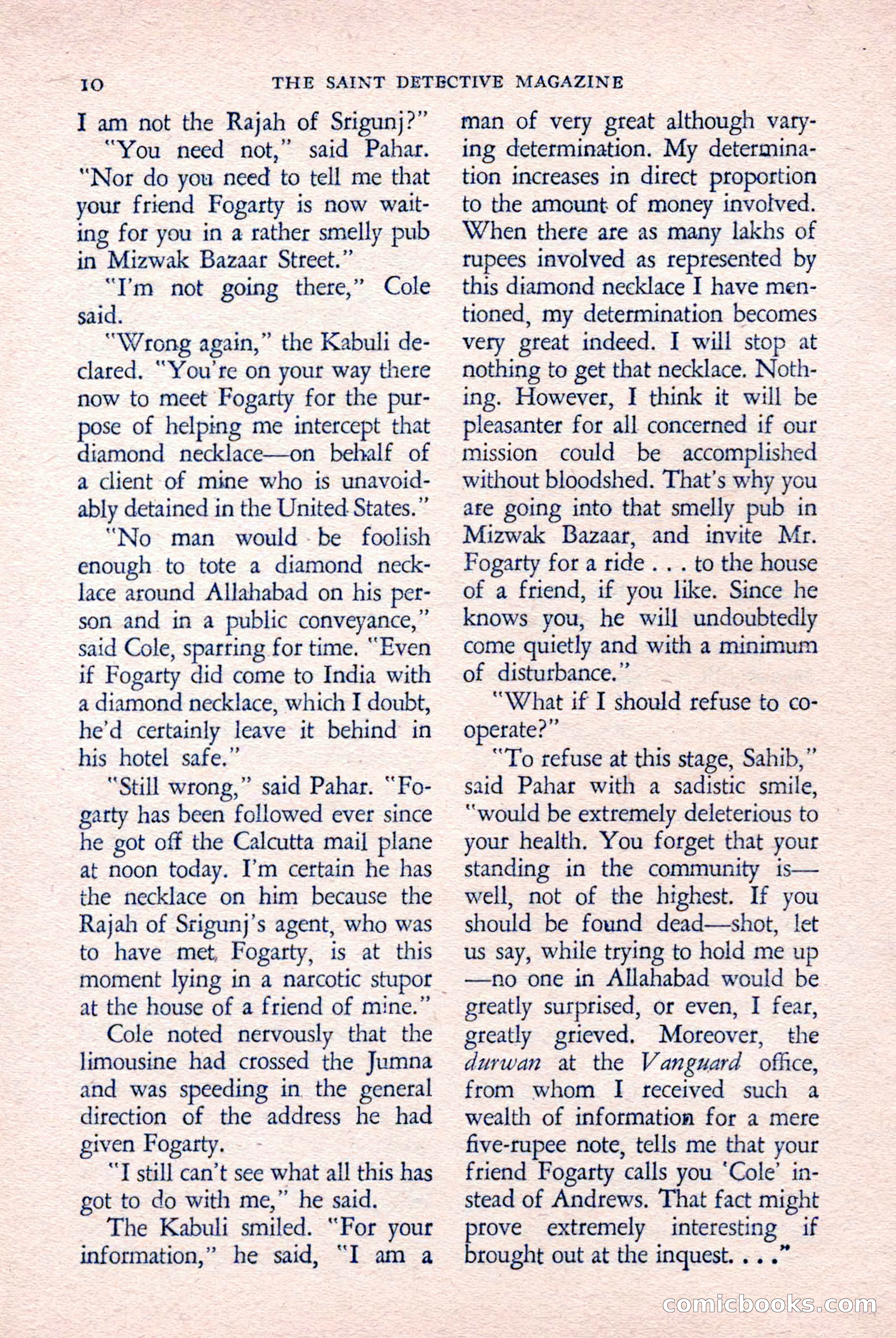 The Saint Detective Magazine, April 1958 — page 12 of 132