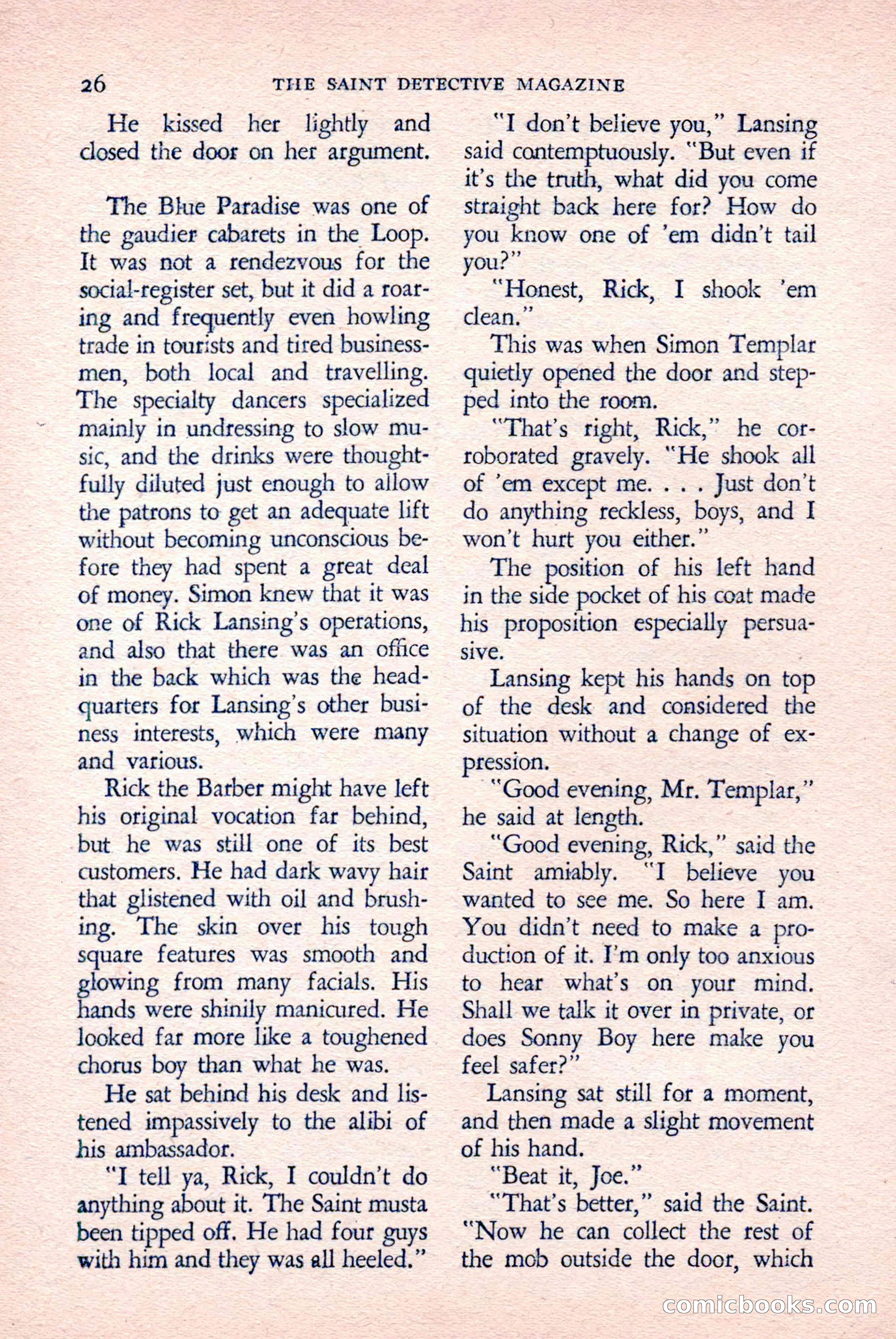 The Saint Detective Magazine, April 1958 — page 28 of 132