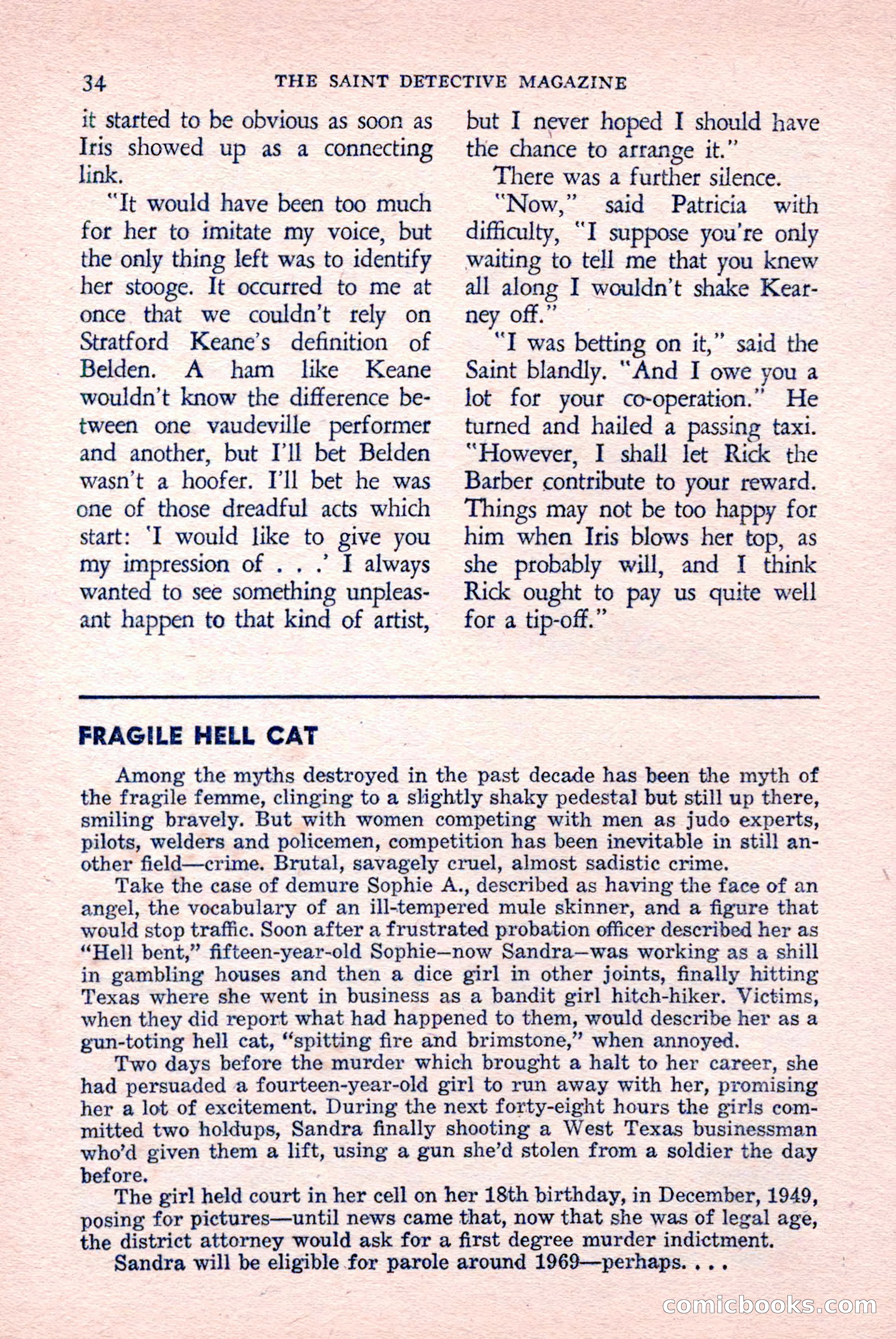 The Saint Detective Magazine, April 1958 — page 36 of 132