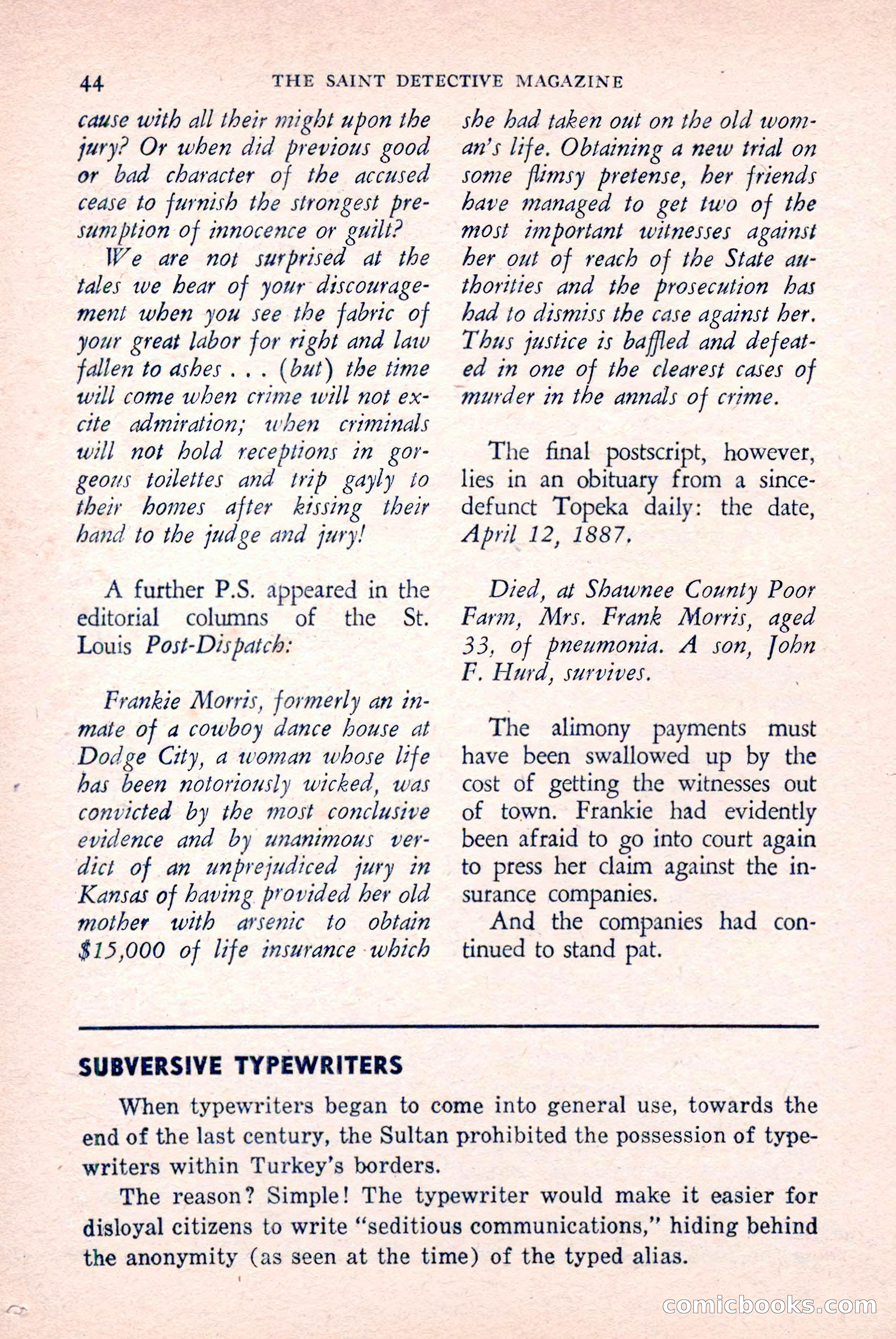 The Saint Detective Magazine, April 1958 — page 46 of 132