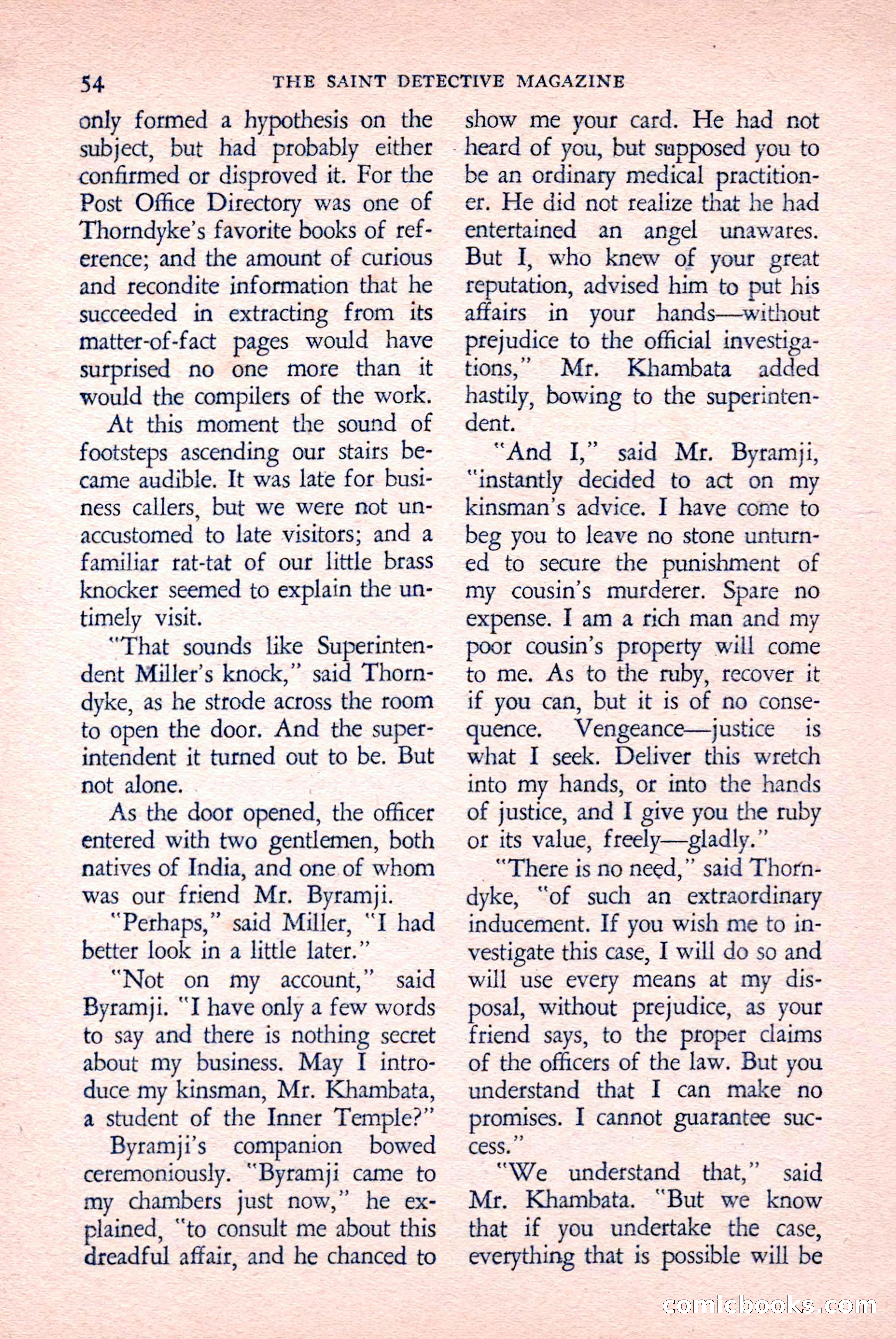 The Saint Detective Magazine, April 1958 — page 56 of 132