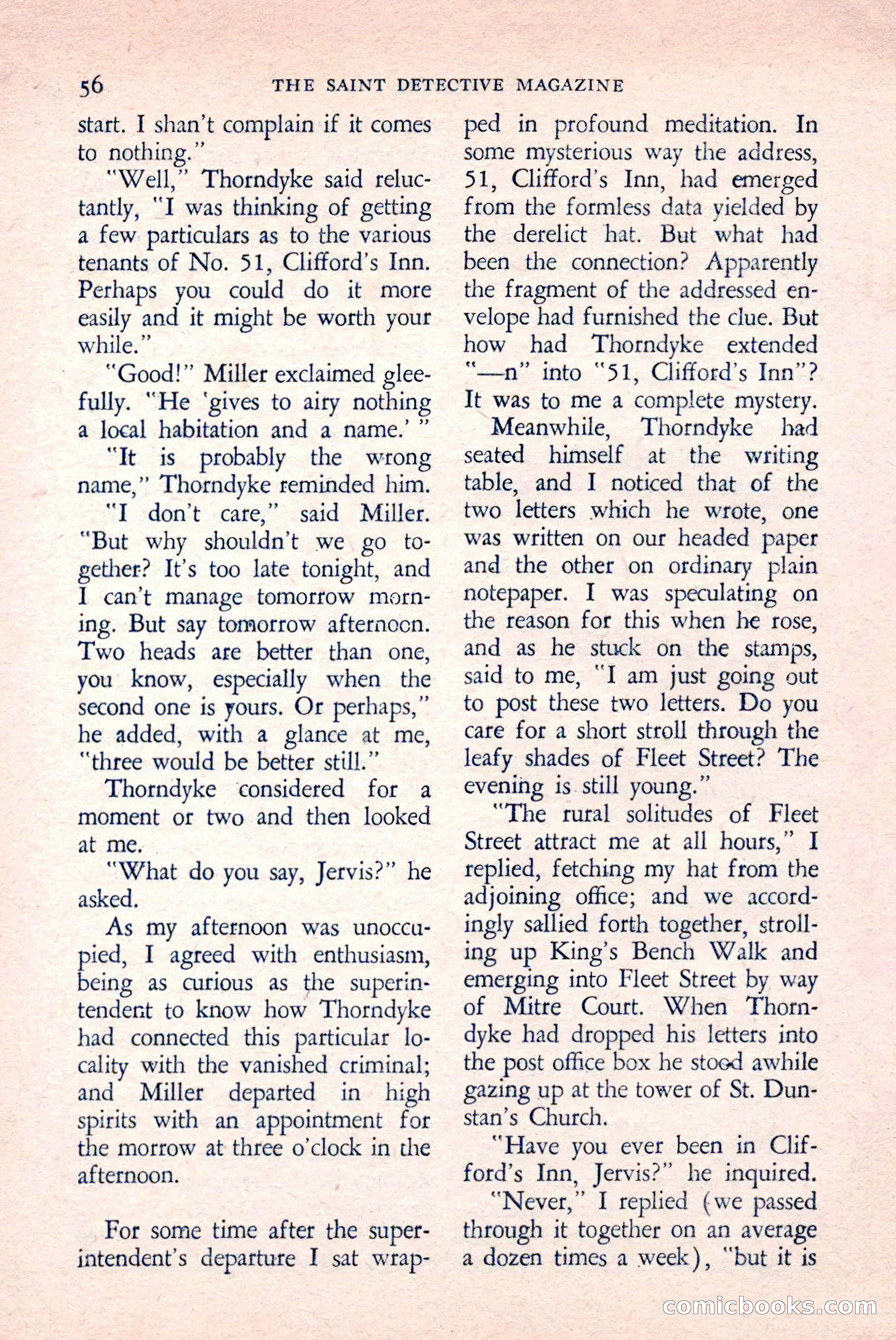 The Saint Detective Magazine, April 1958 — page 58 of 132
