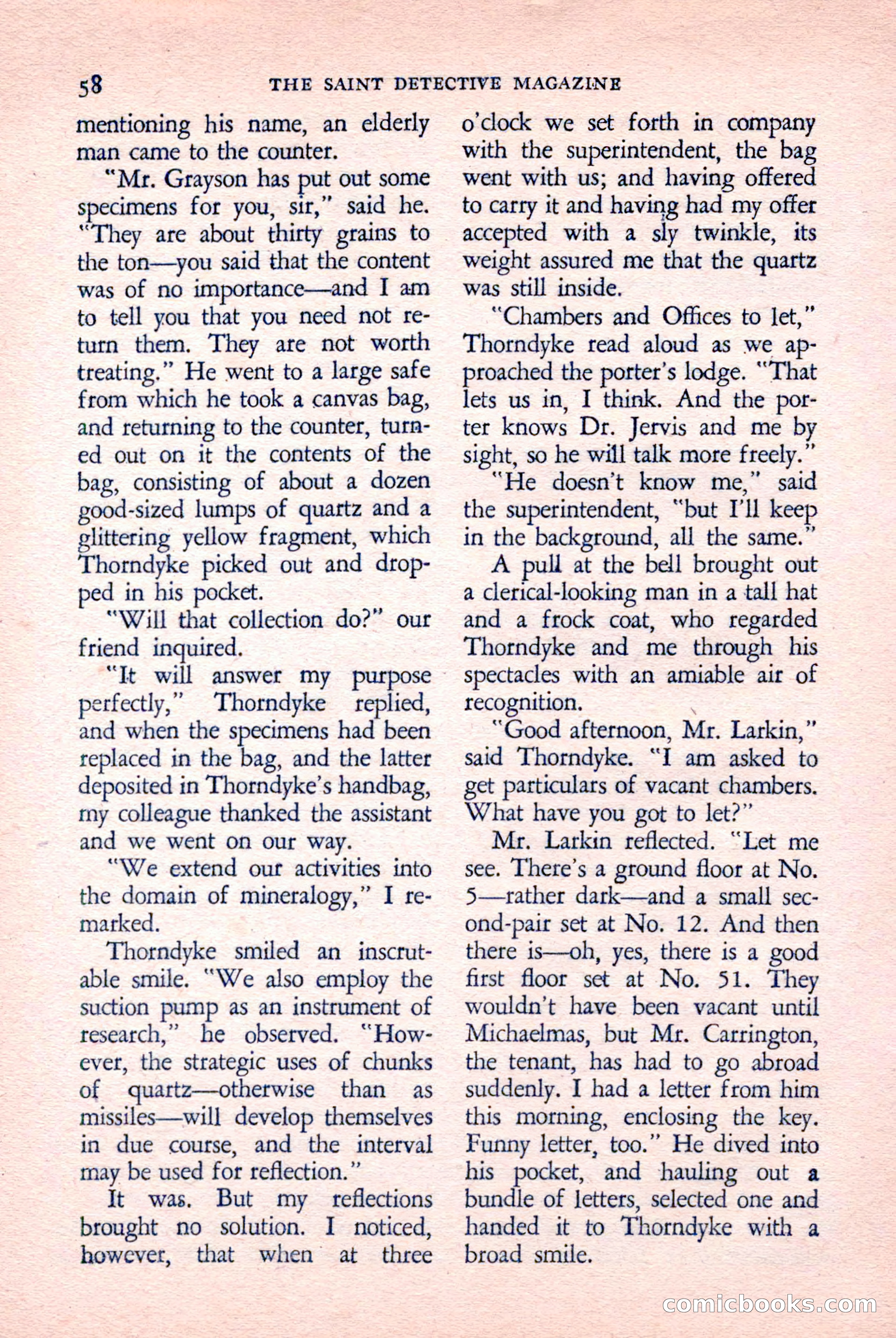 The Saint Detective Magazine, April 1958 — page 60 of 132