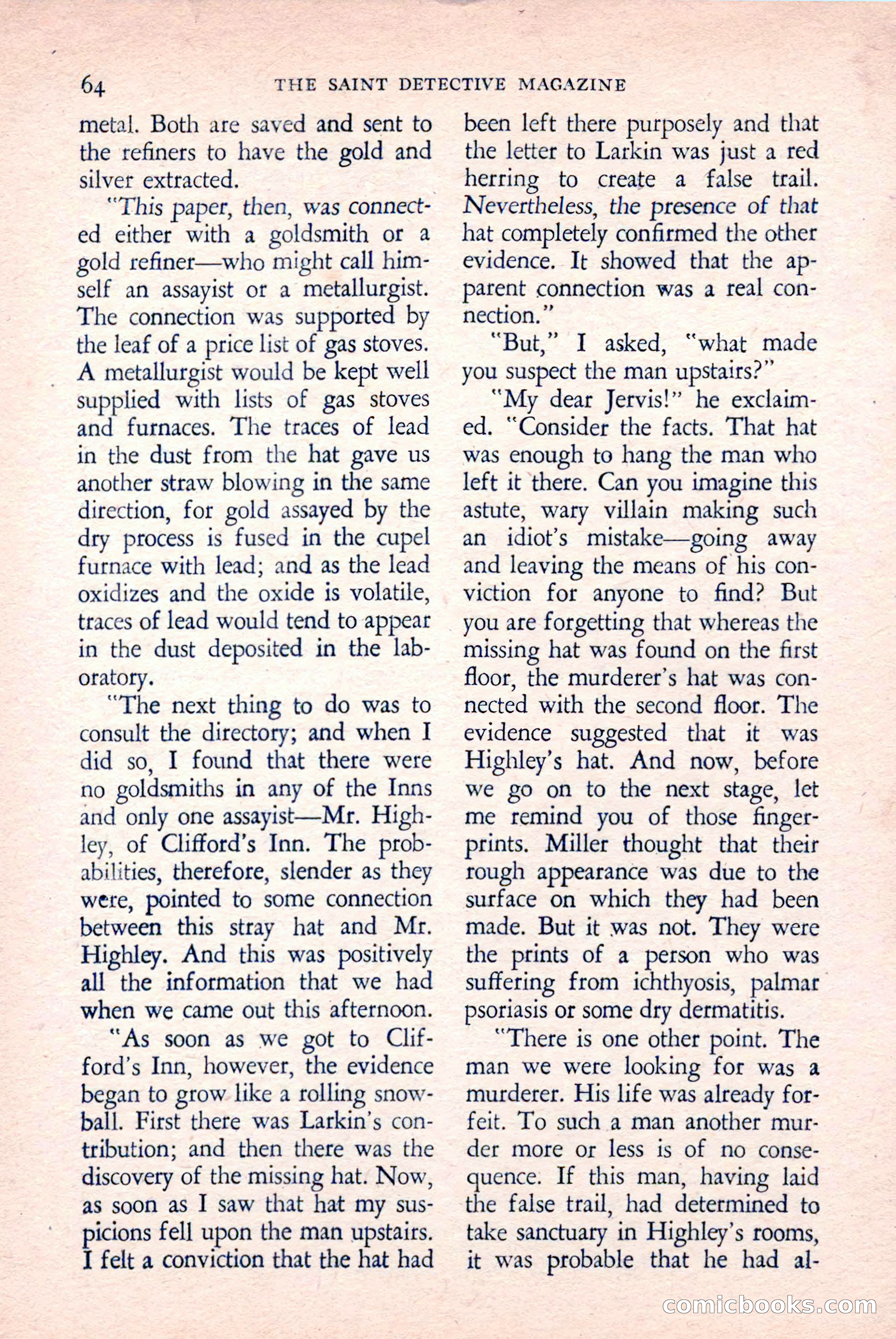 The Saint Detective Magazine, April 1958 — page 66 of 132