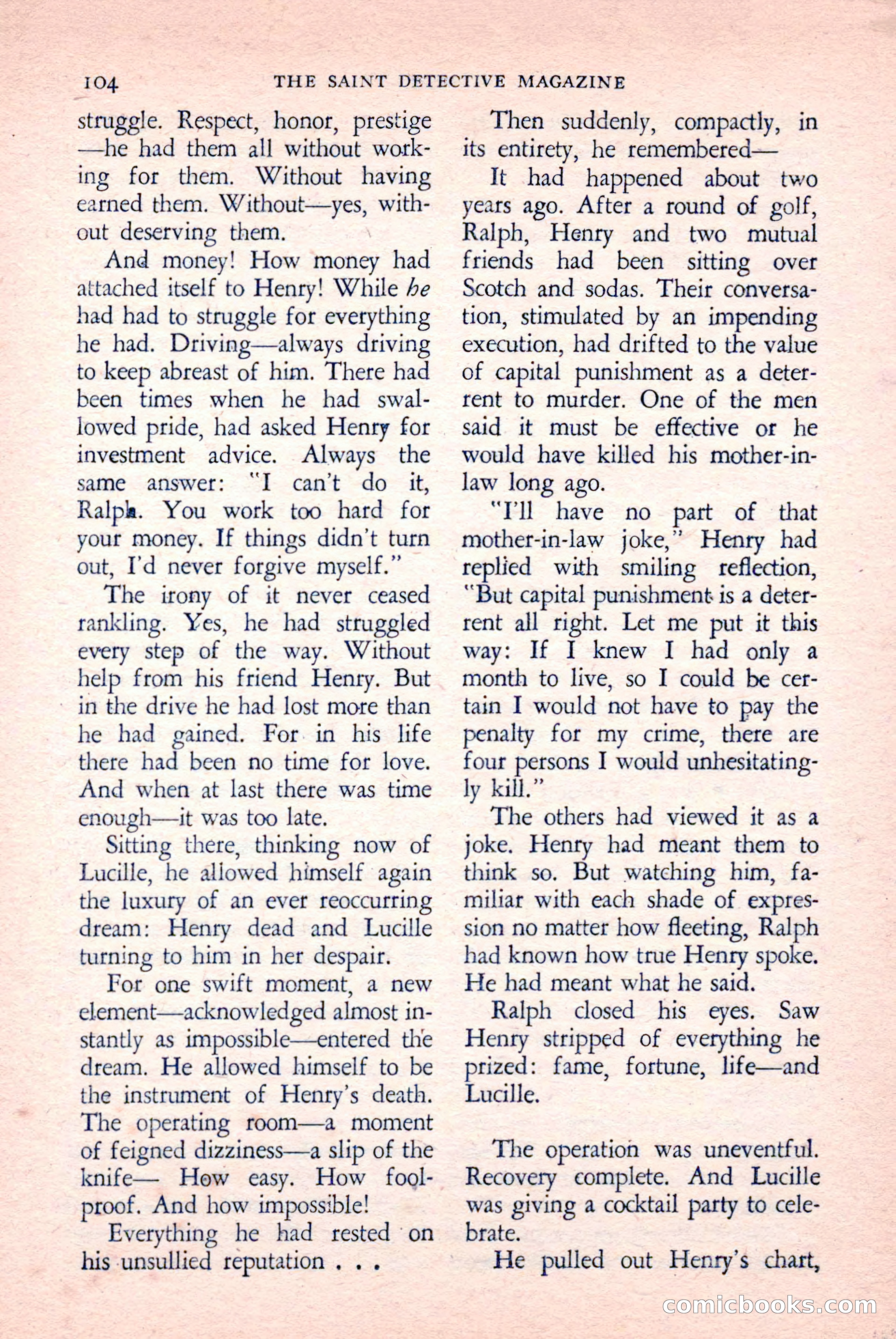 The Saint Detective Magazine, April 1958 — page 106 of 132
