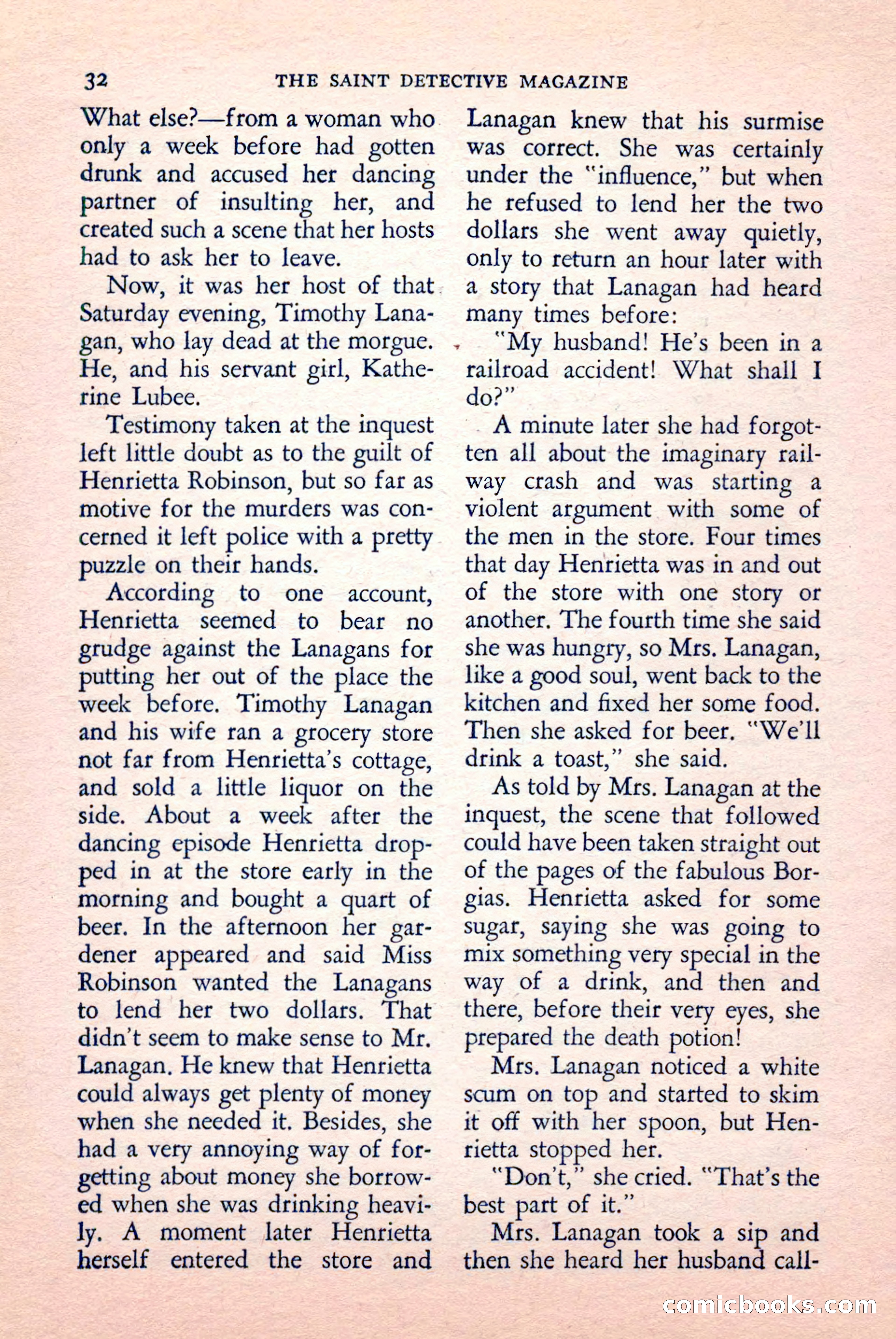 The Saint Detective Magazine, May 1958 — page 34 of 132