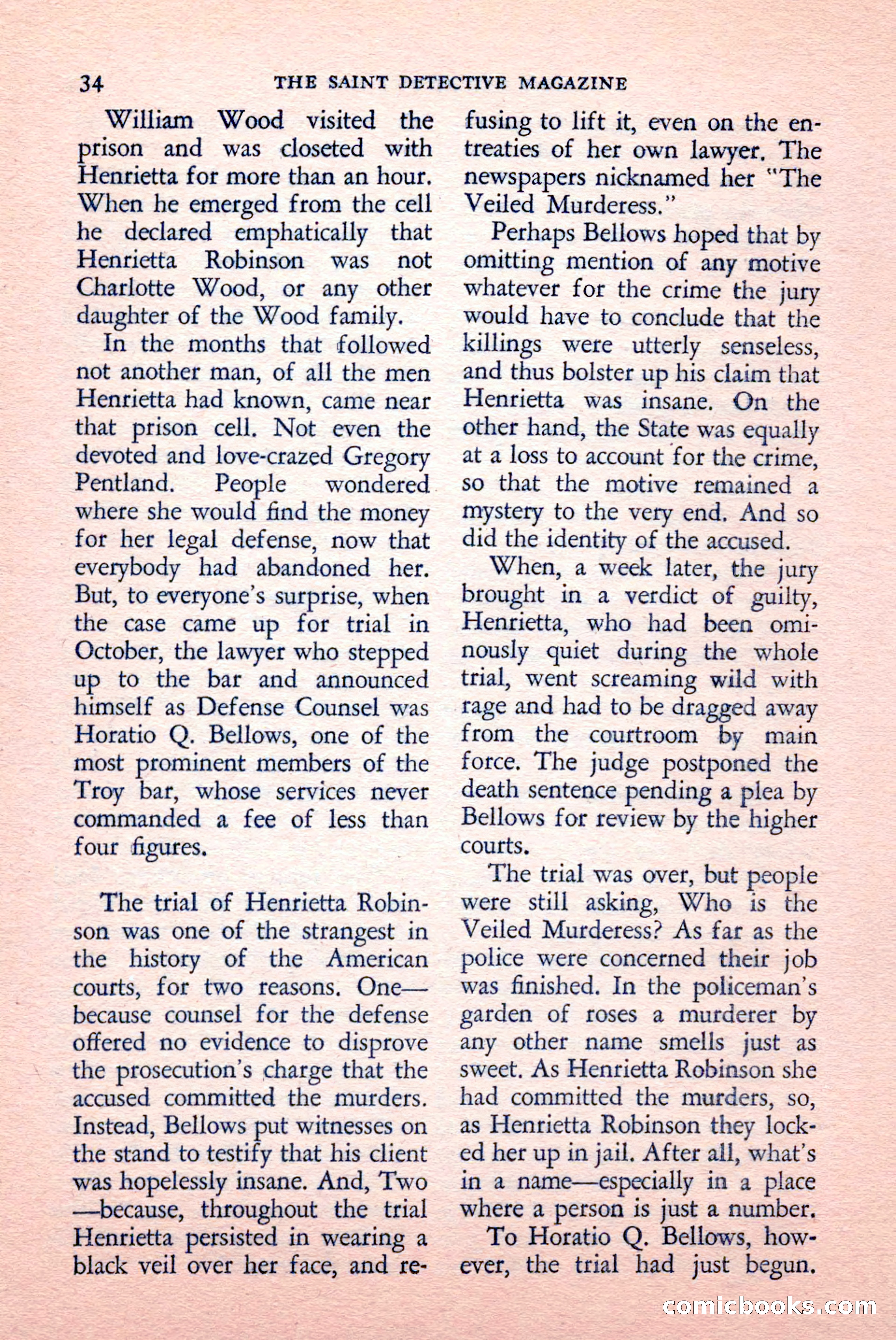 The Saint Detective Magazine, May 1958 — page 36 of 132