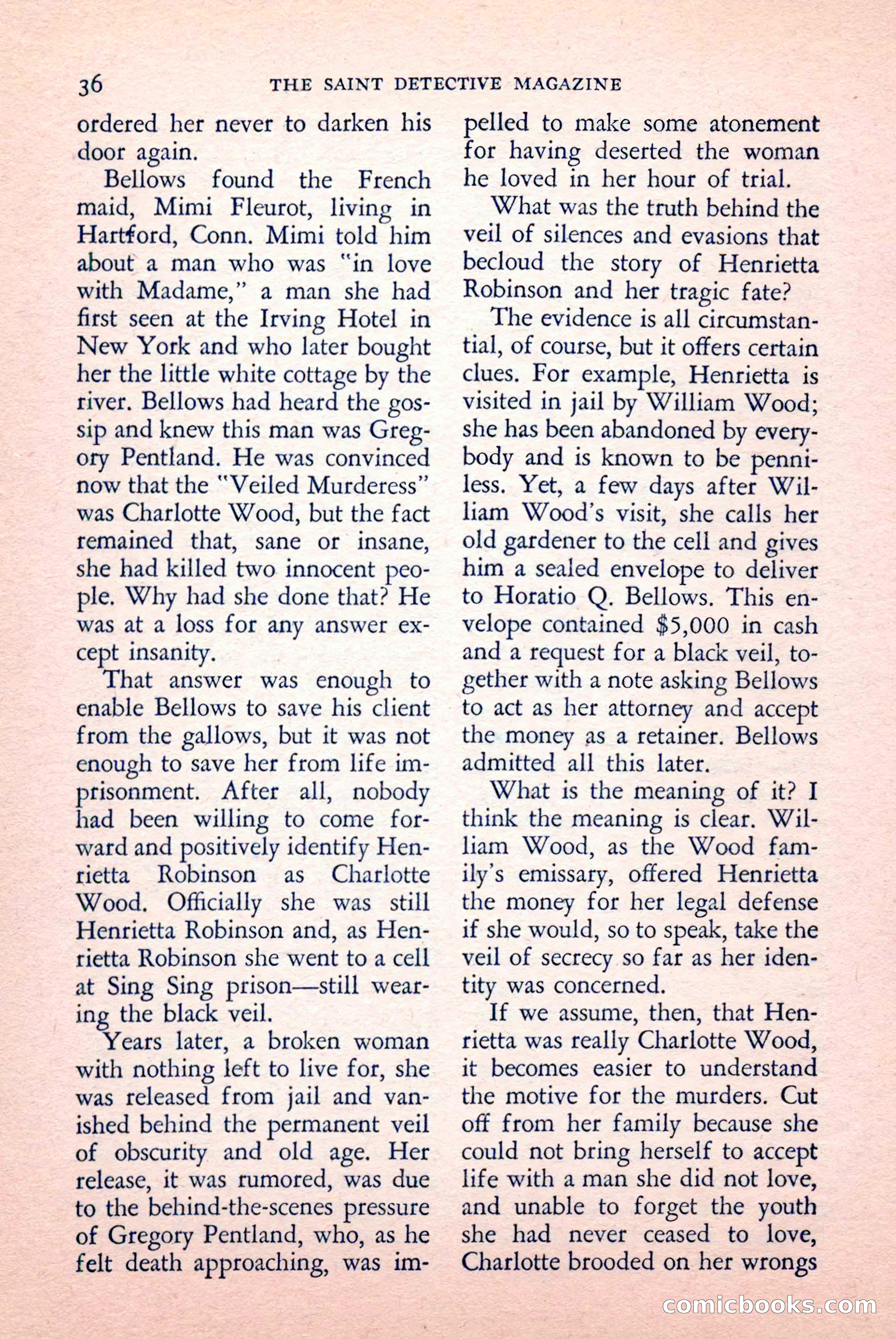 The Saint Detective Magazine, May 1958 — page 38 of 132