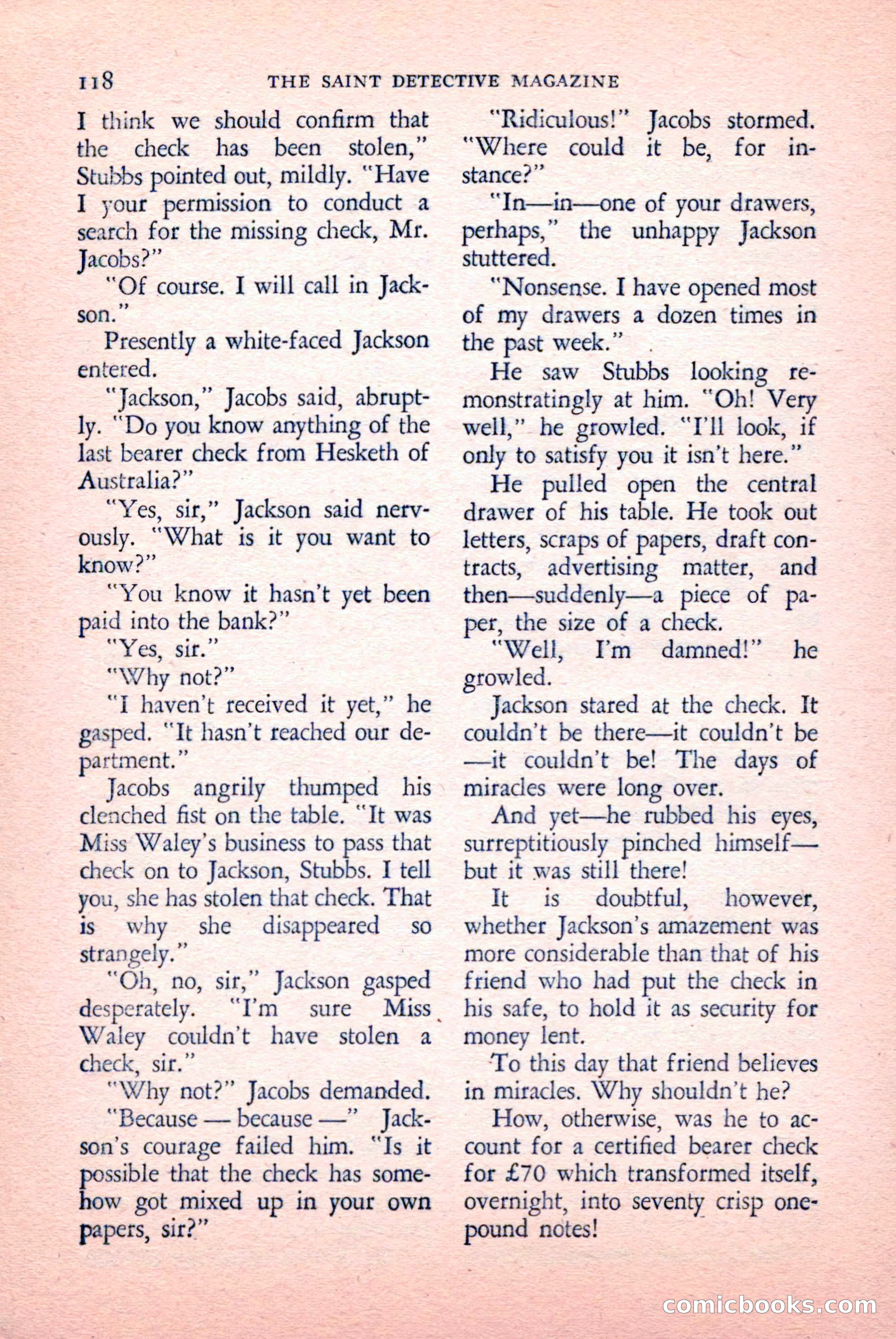 The Saint Detective Magazine, May 1958 — page 120 of 132