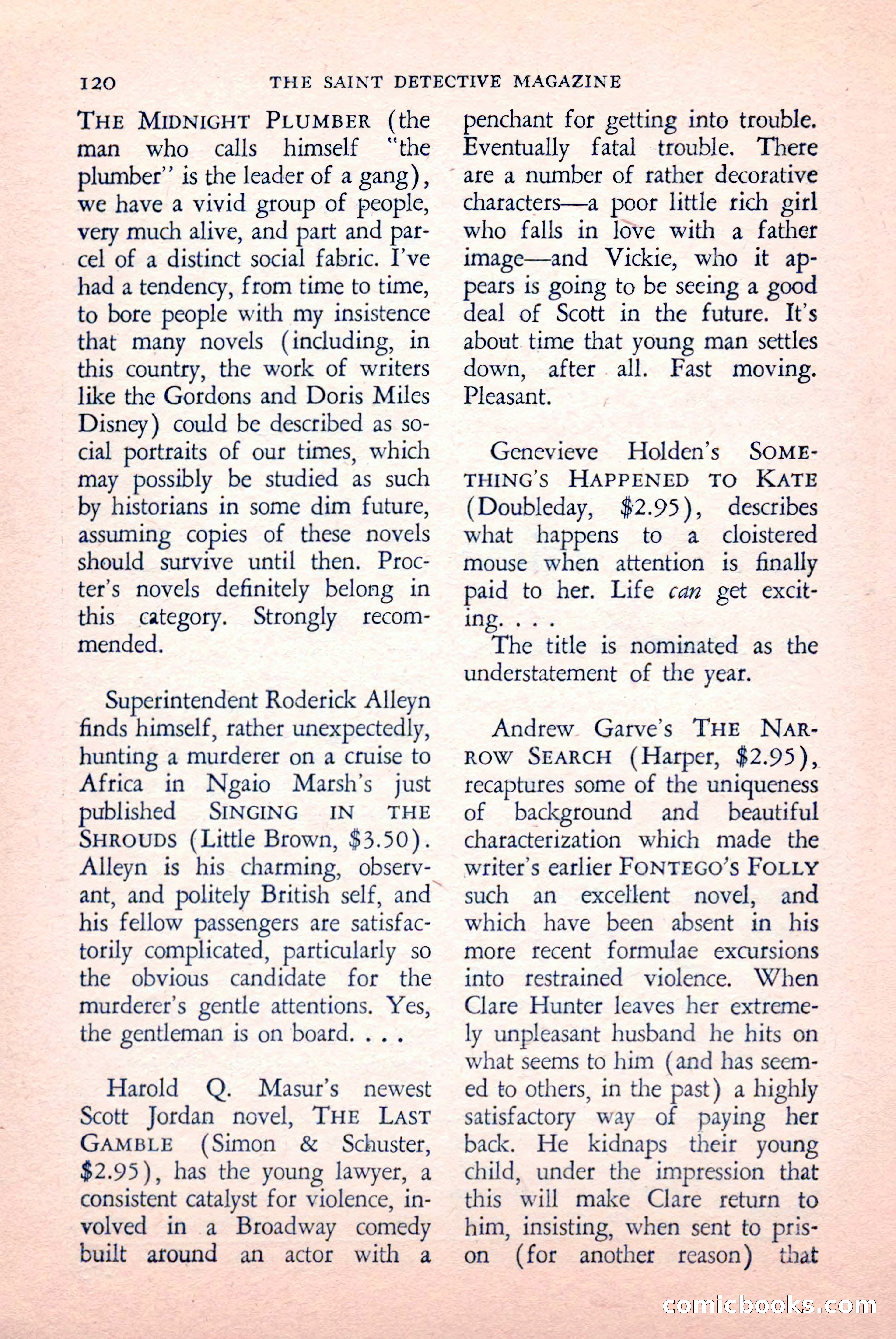 The Saint Detective Magazine, May 1958 — page 122 of 132