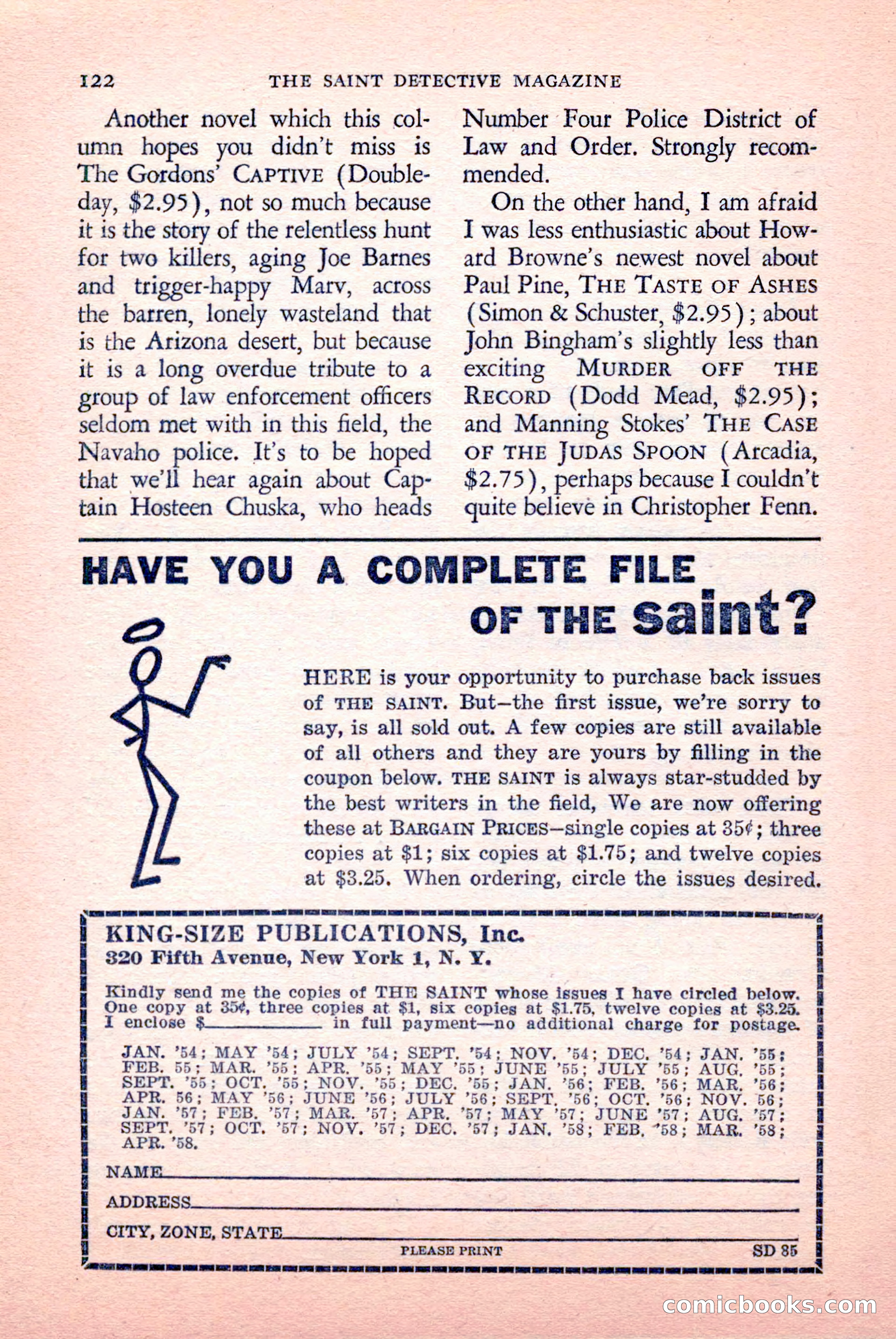 The Saint Detective Magazine, May 1958 — page 124 of 132