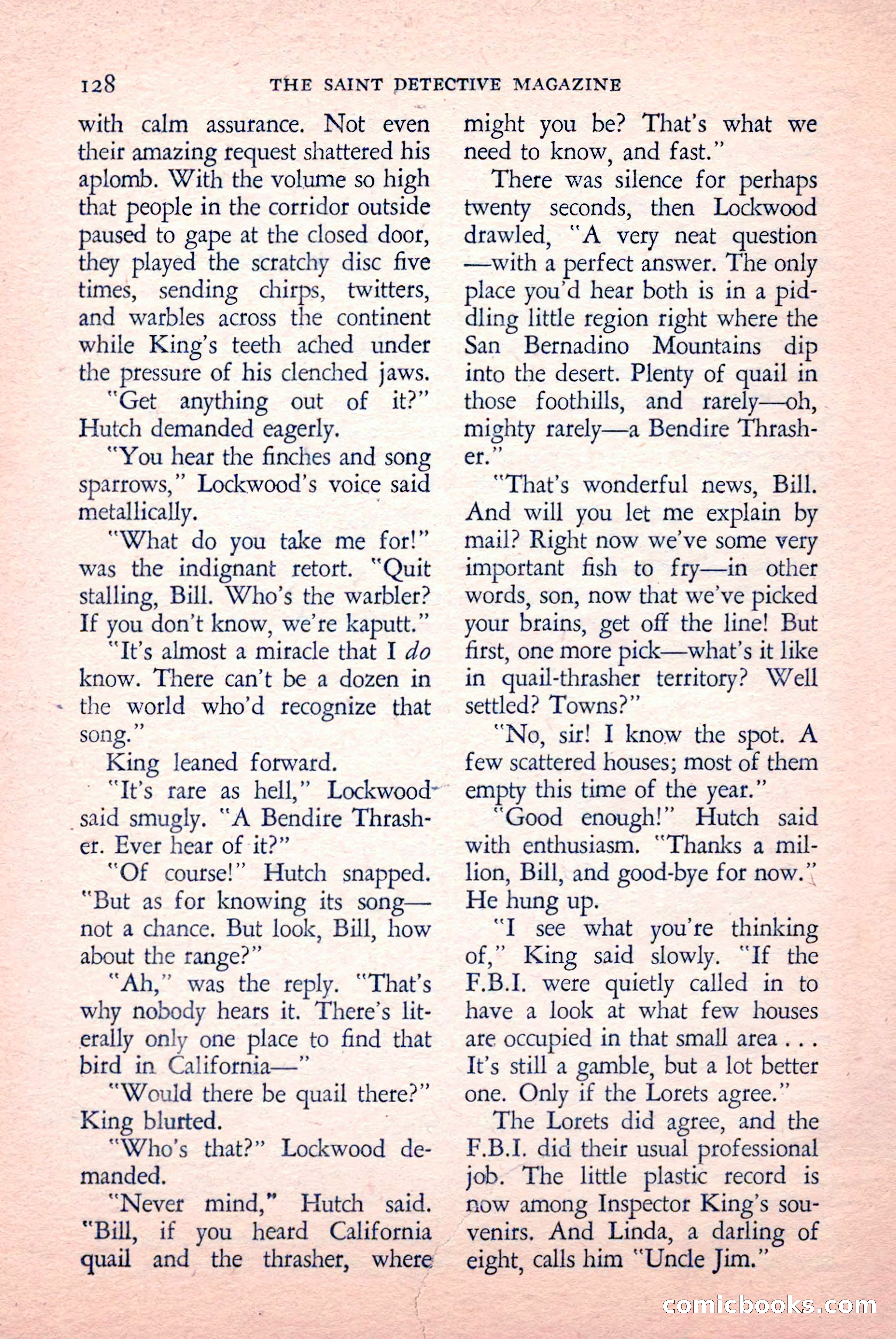 The Saint Detective Magazine, May 1958 — page 130 of 132