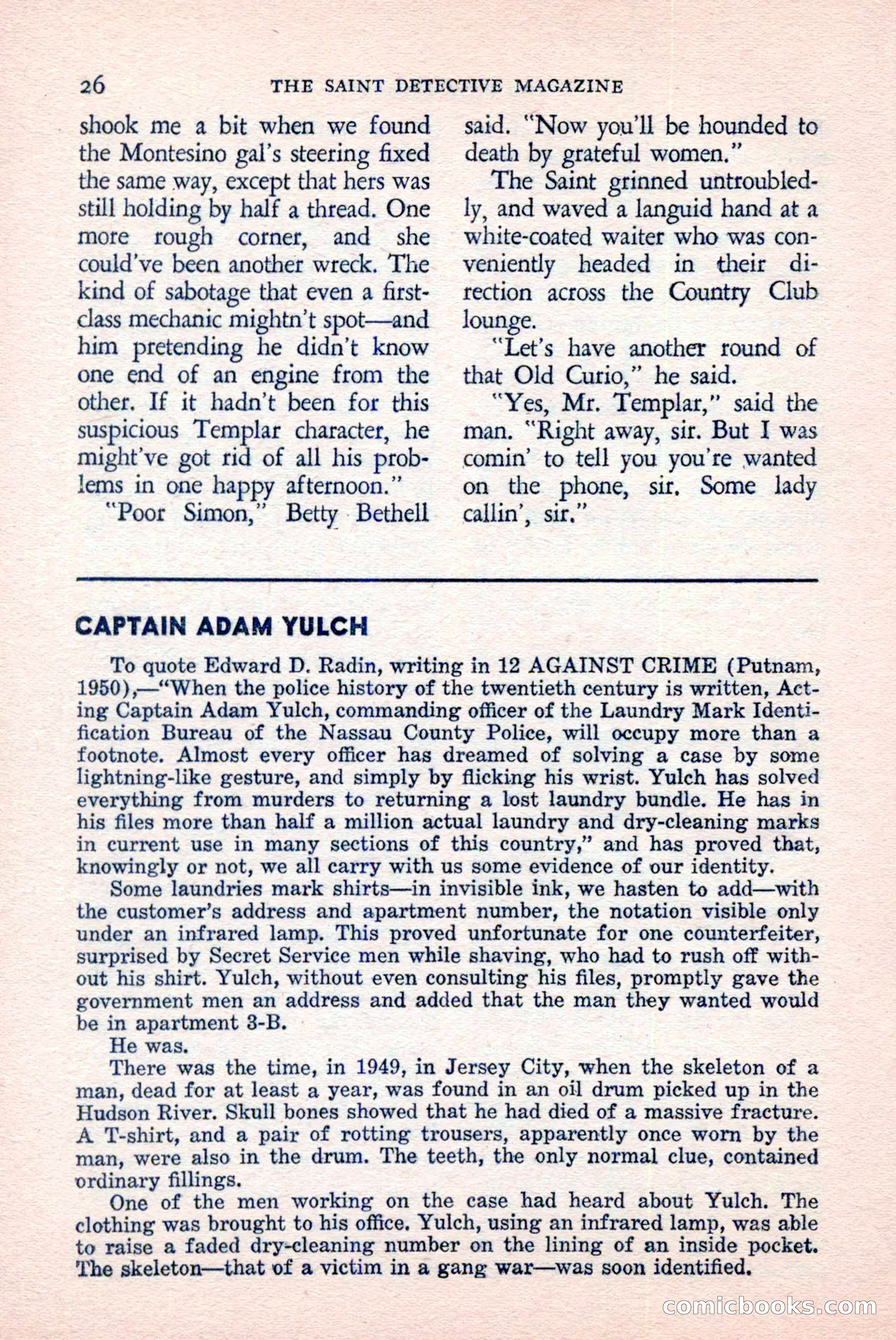 The Saint Detective Magazine, June 1958 — page 28 of 132